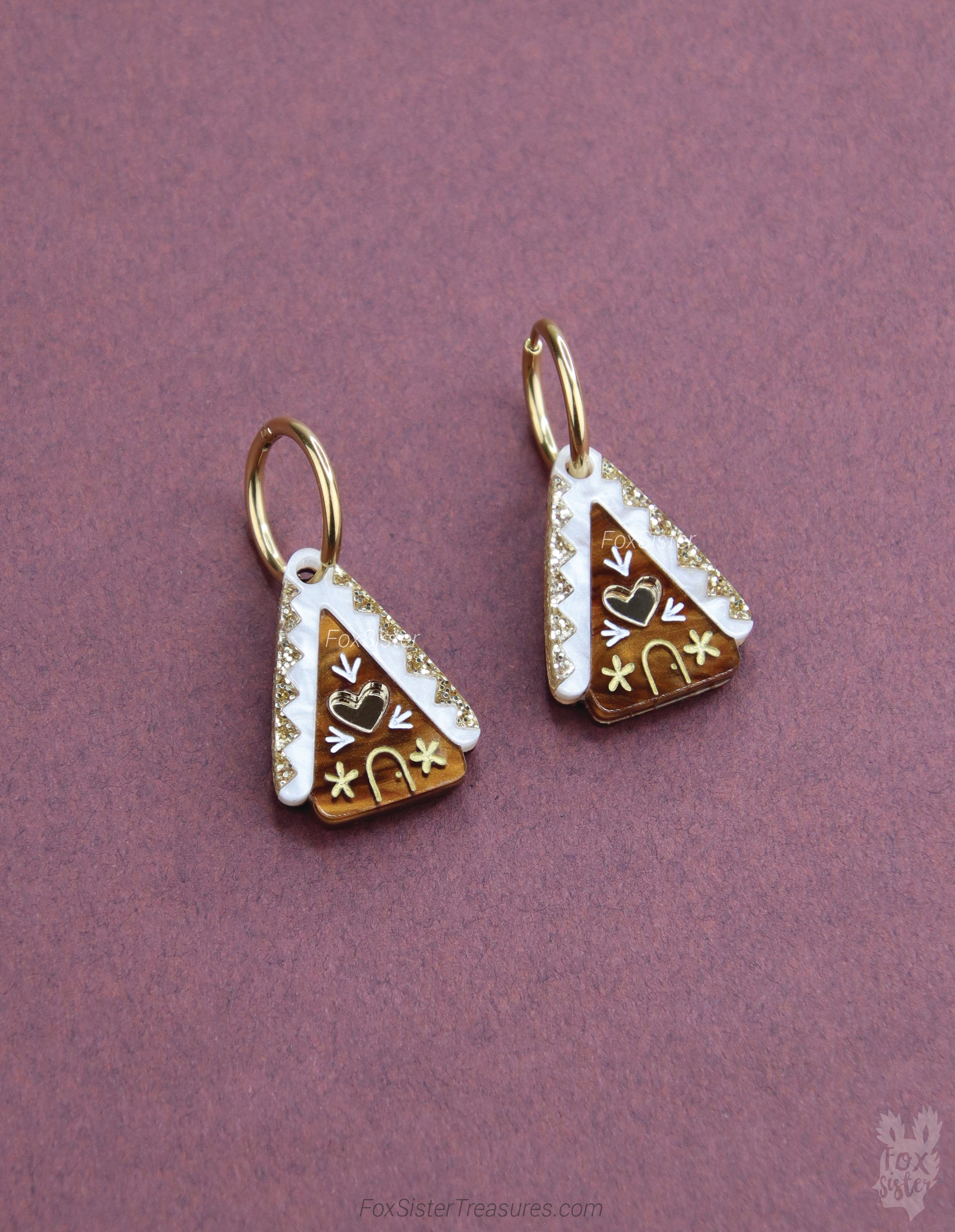 Gingerbread house IV - Hoop Earrings – FoxSister