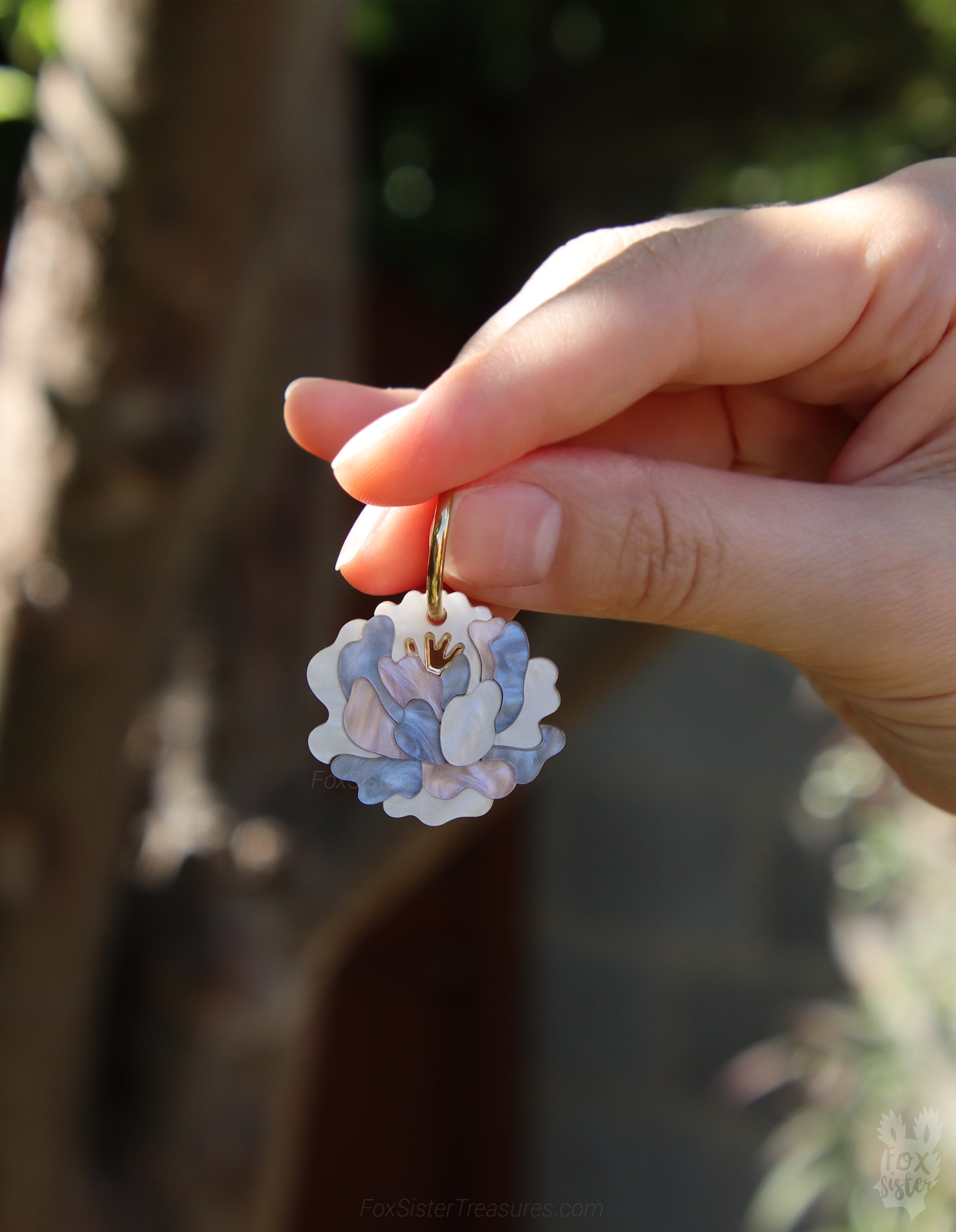 Peonies - Hoop Earrings