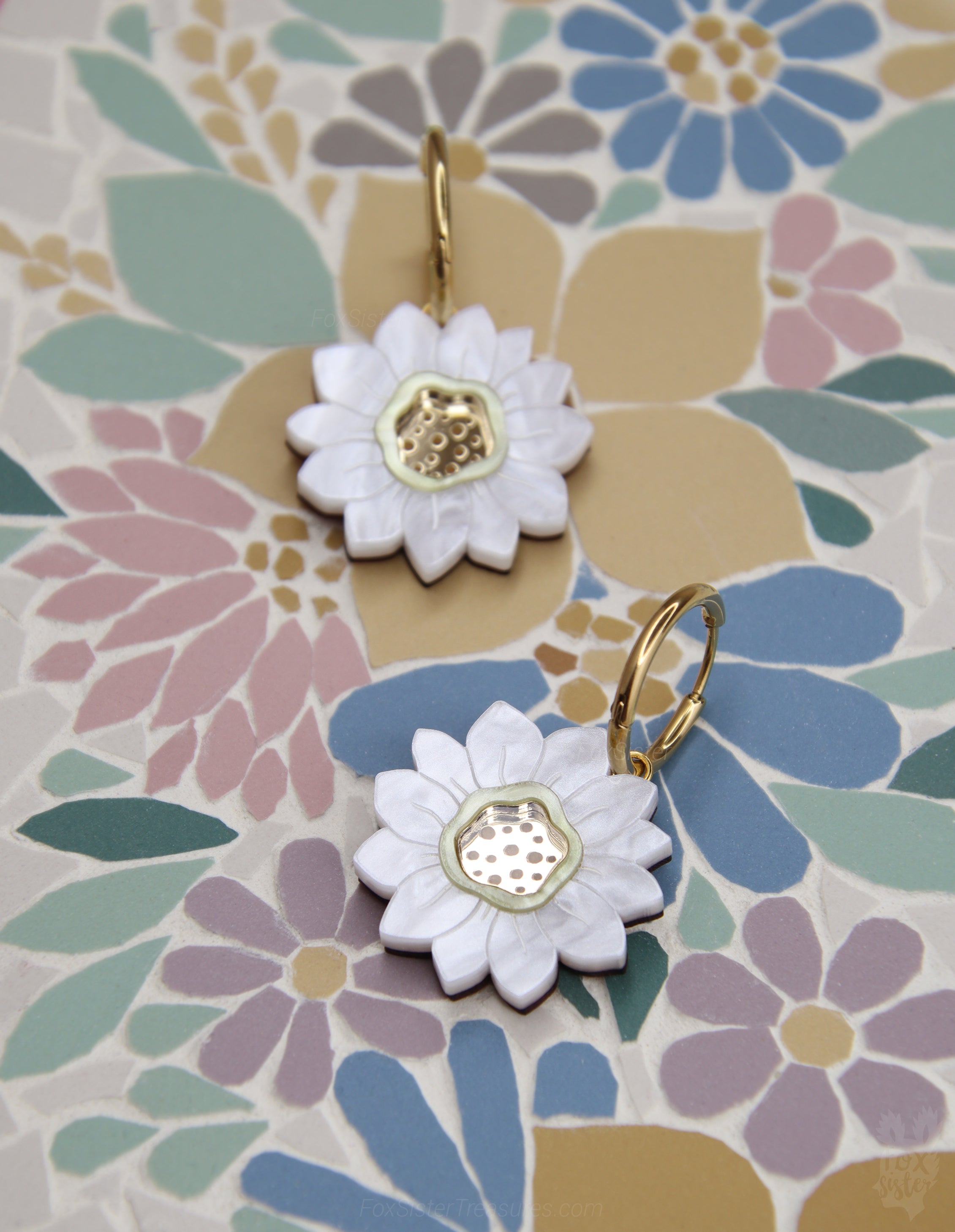 Daisies - Hoop Earrings