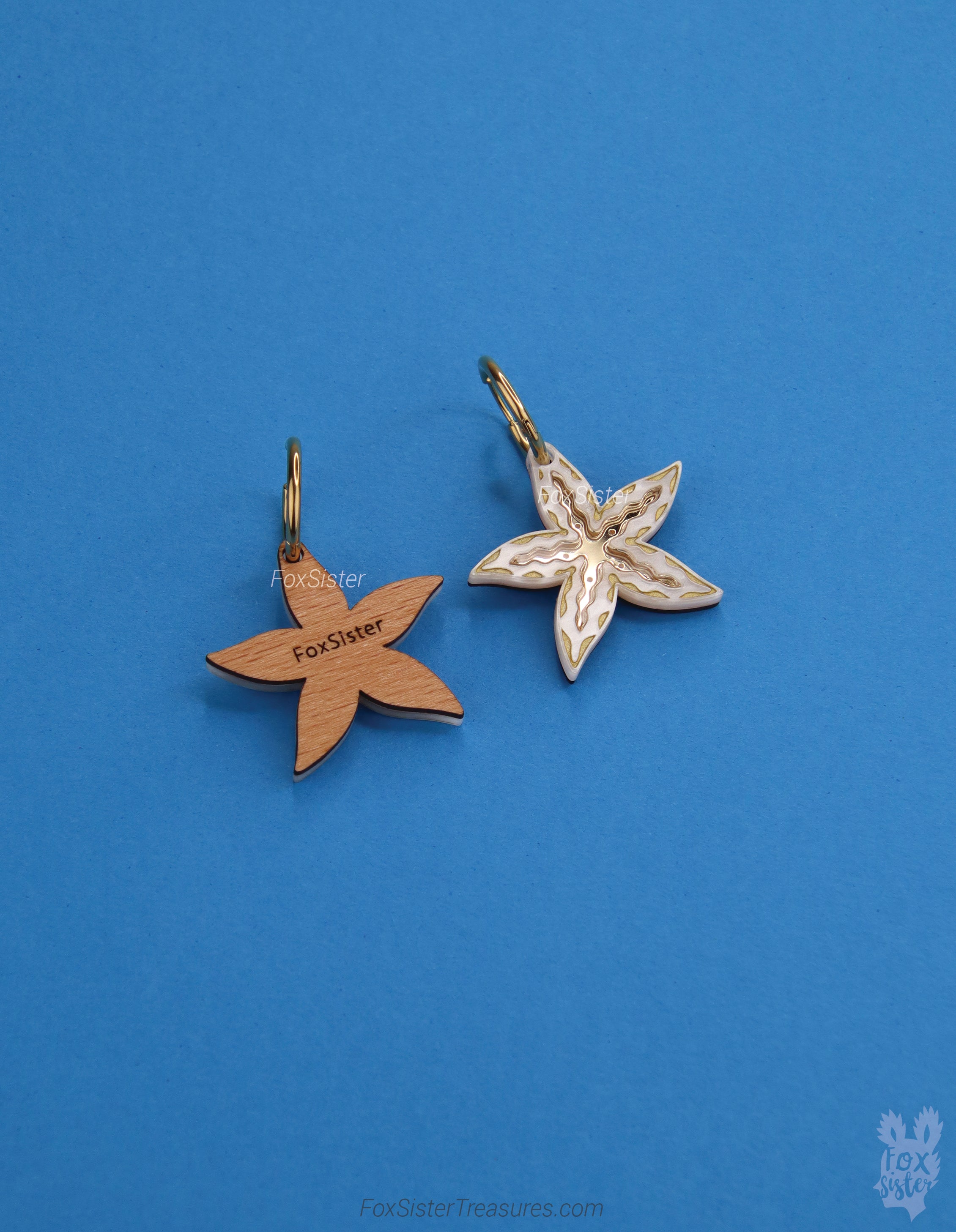 Starfish Style B - Hoop Earrings