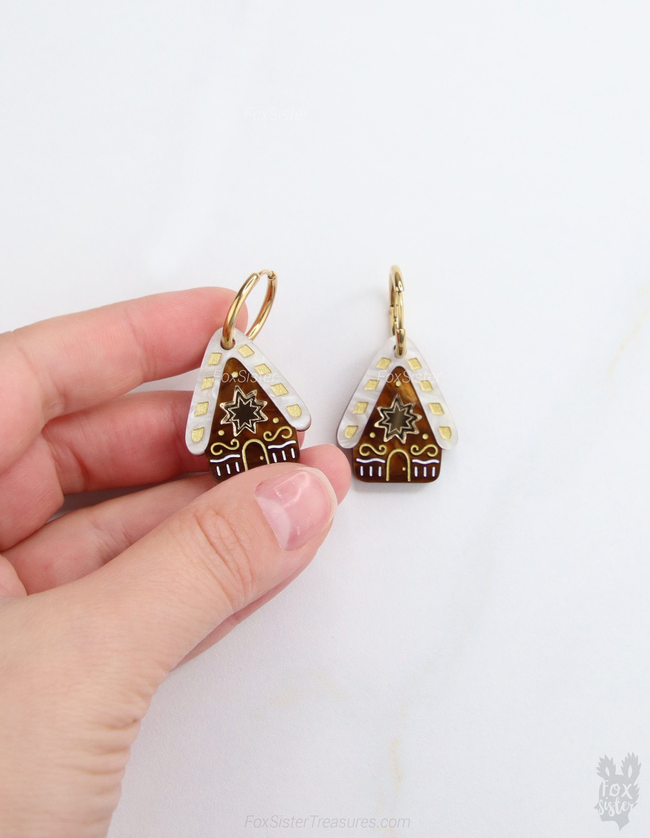 Gingerbread house III - Hoop Earrings – FoxSister
