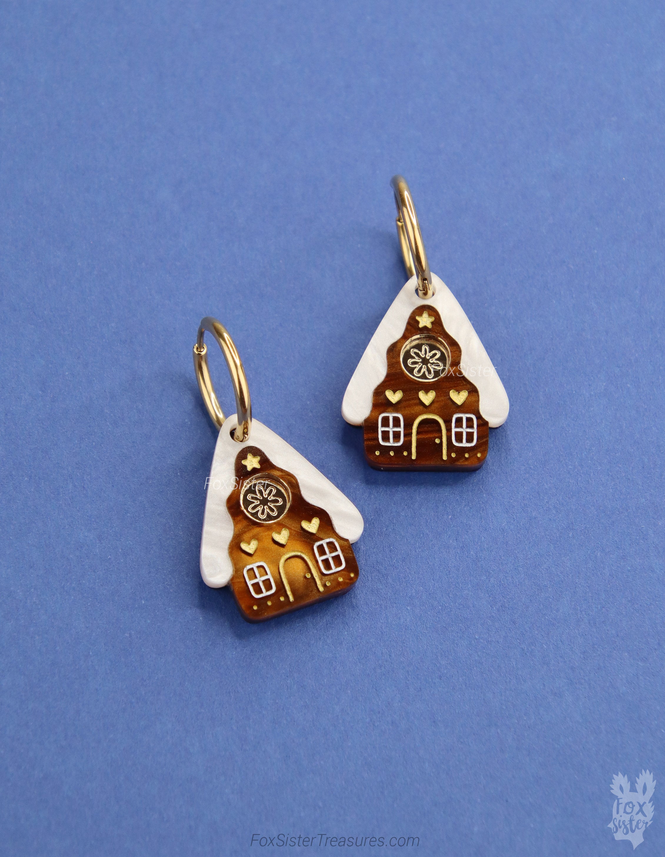 Gingerbread house II - Hoop Earrings