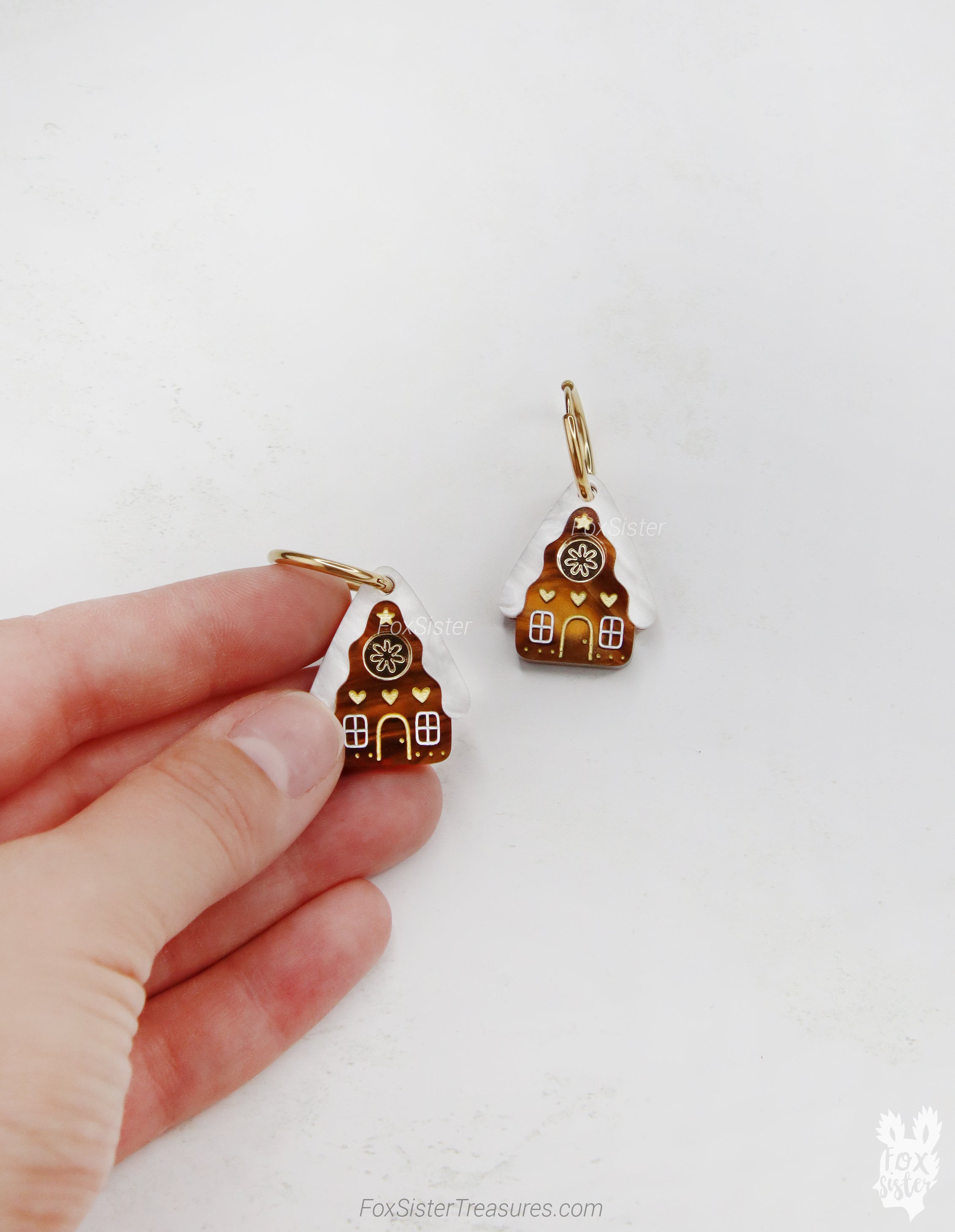 Gingerbread house II - Hoop Earrings