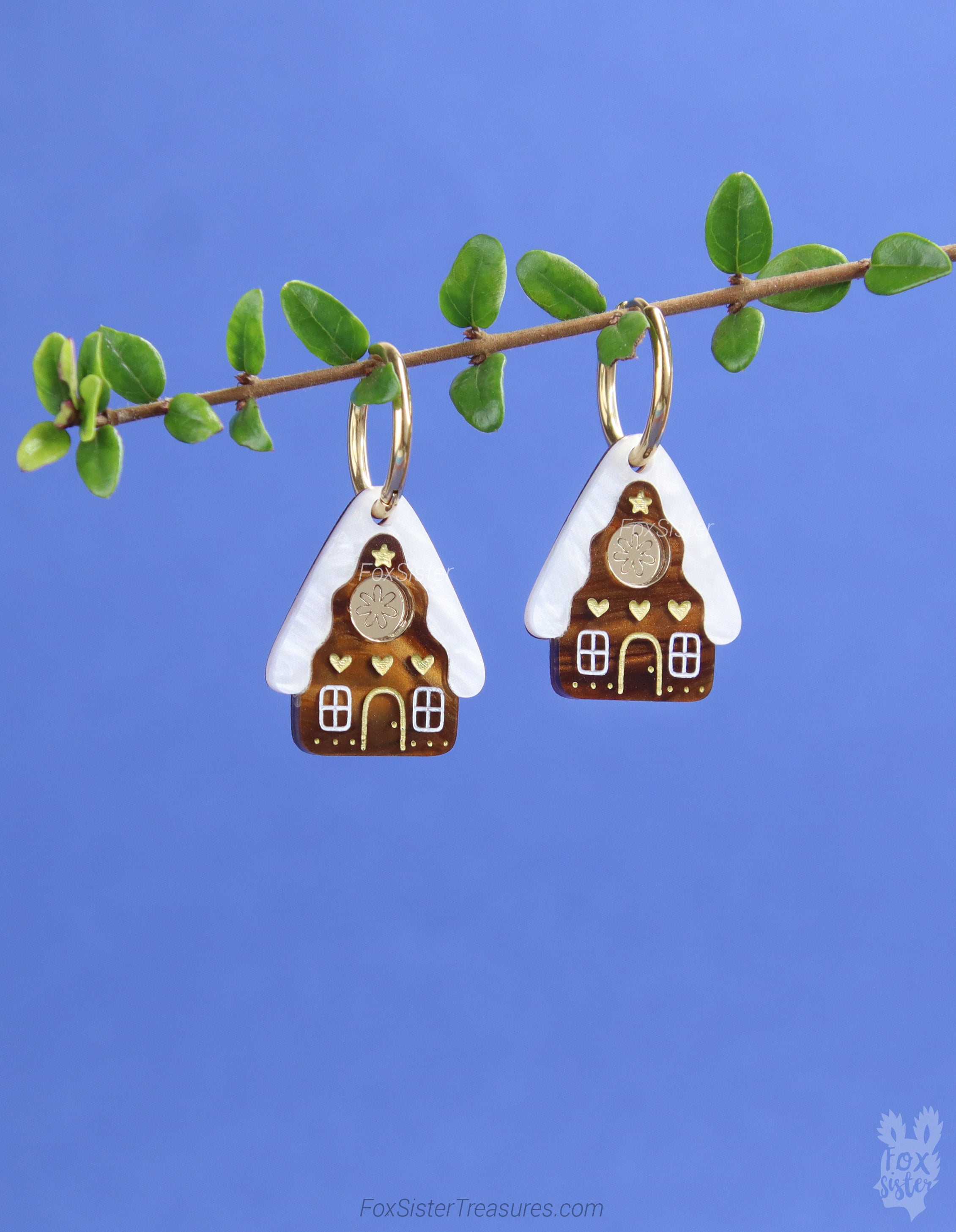 Gingerbread house II - Hoop Earrings