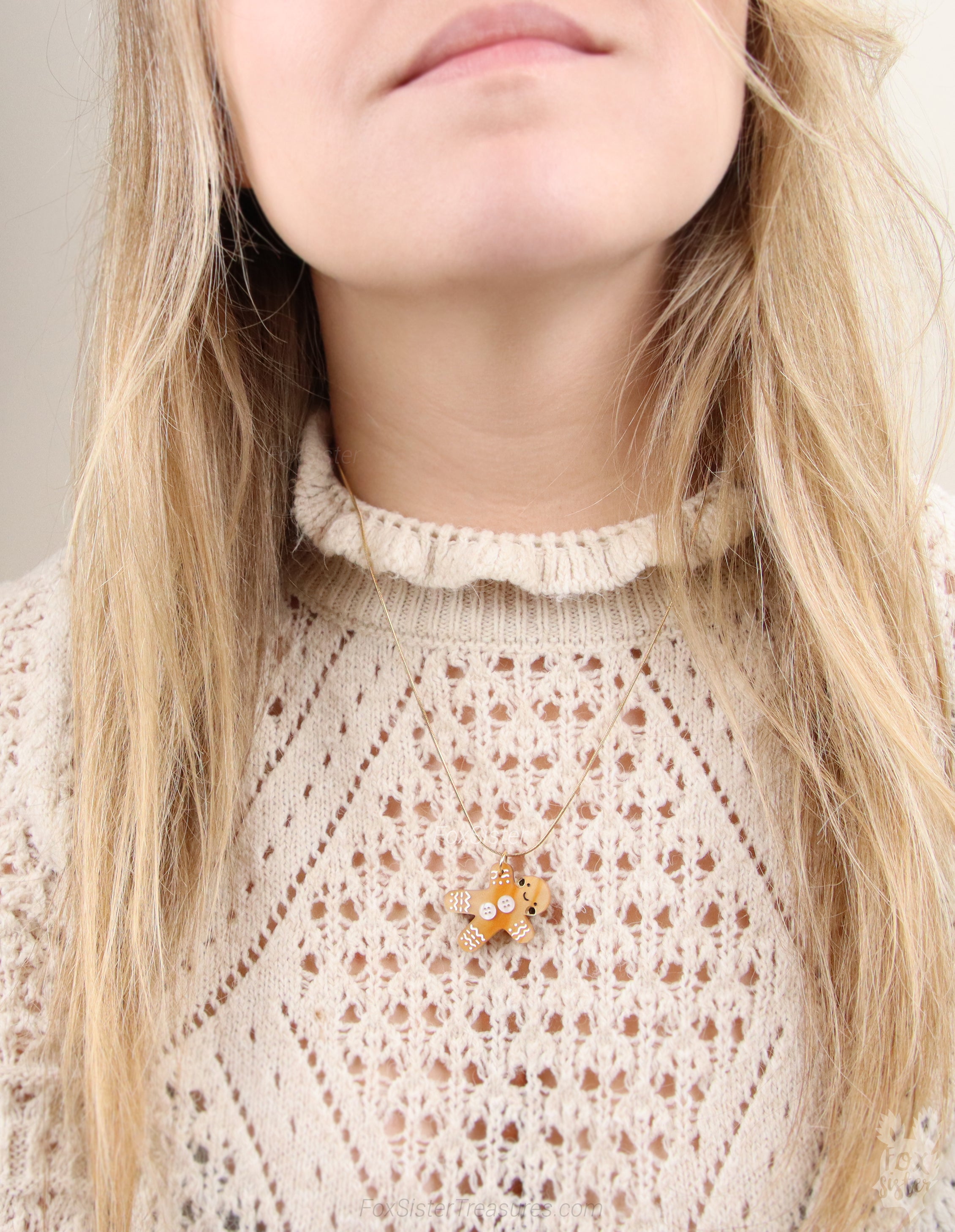 Gingerbread man - Necklace