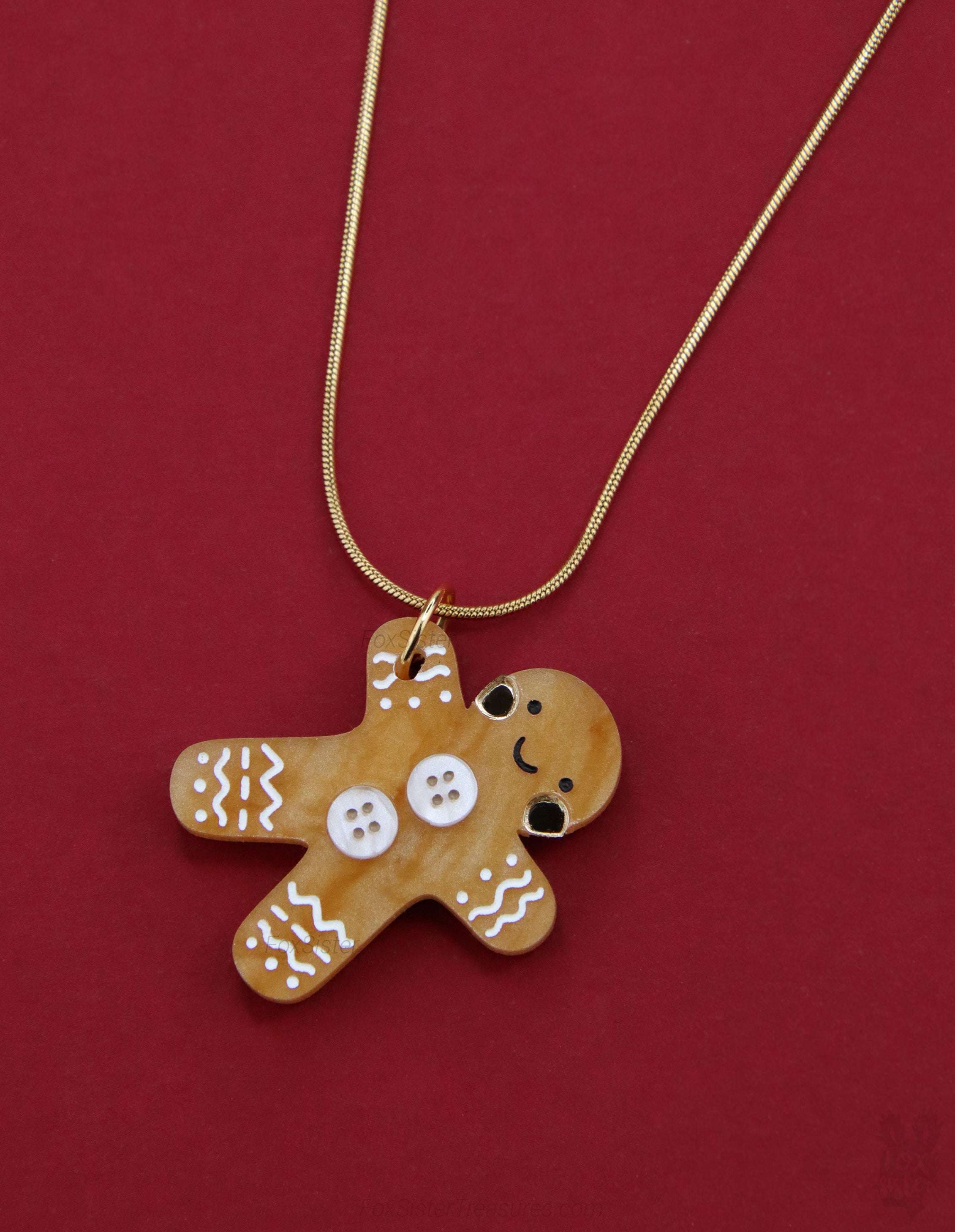 Gingerbread man - Necklace
