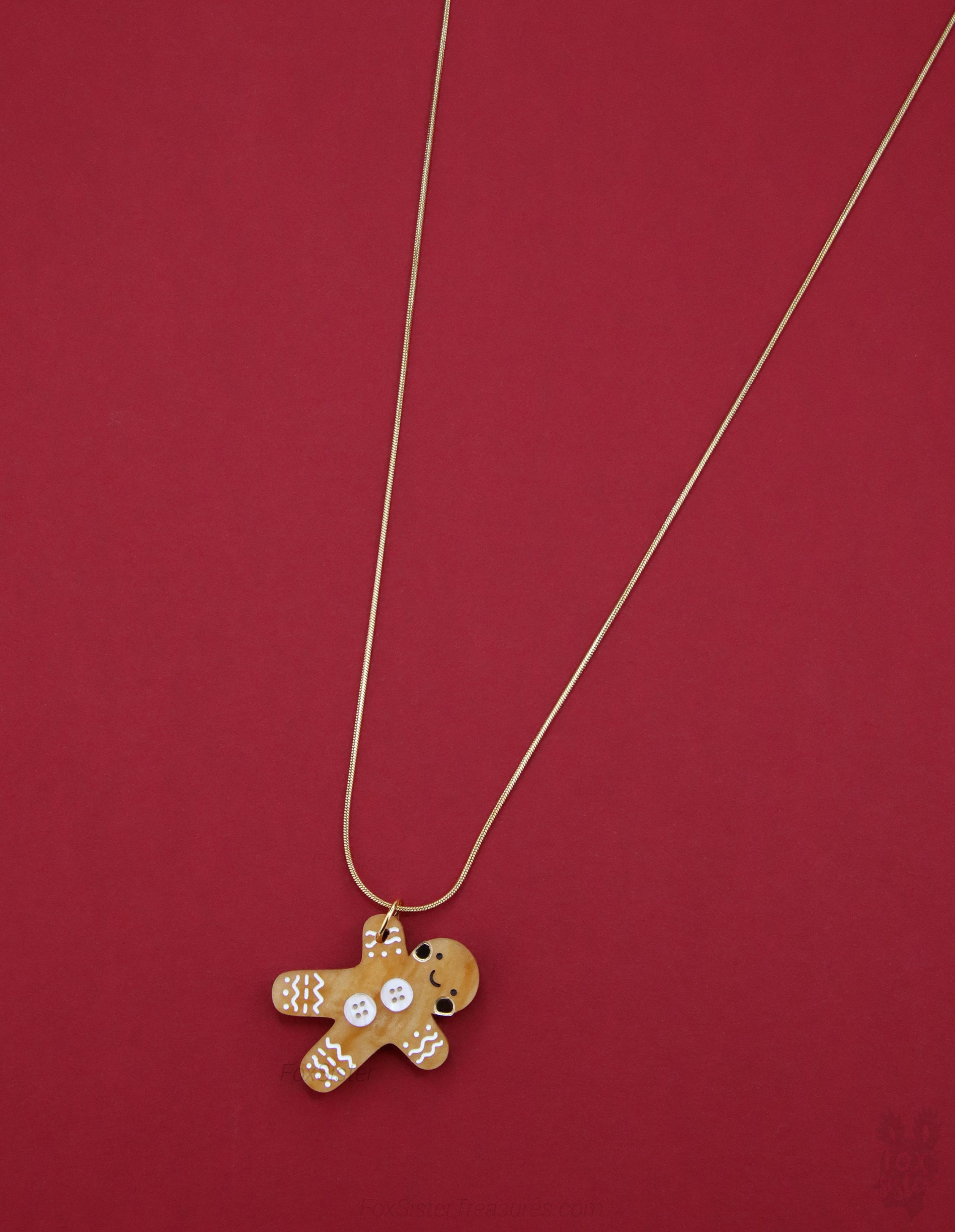 Gingerbread man - Necklace