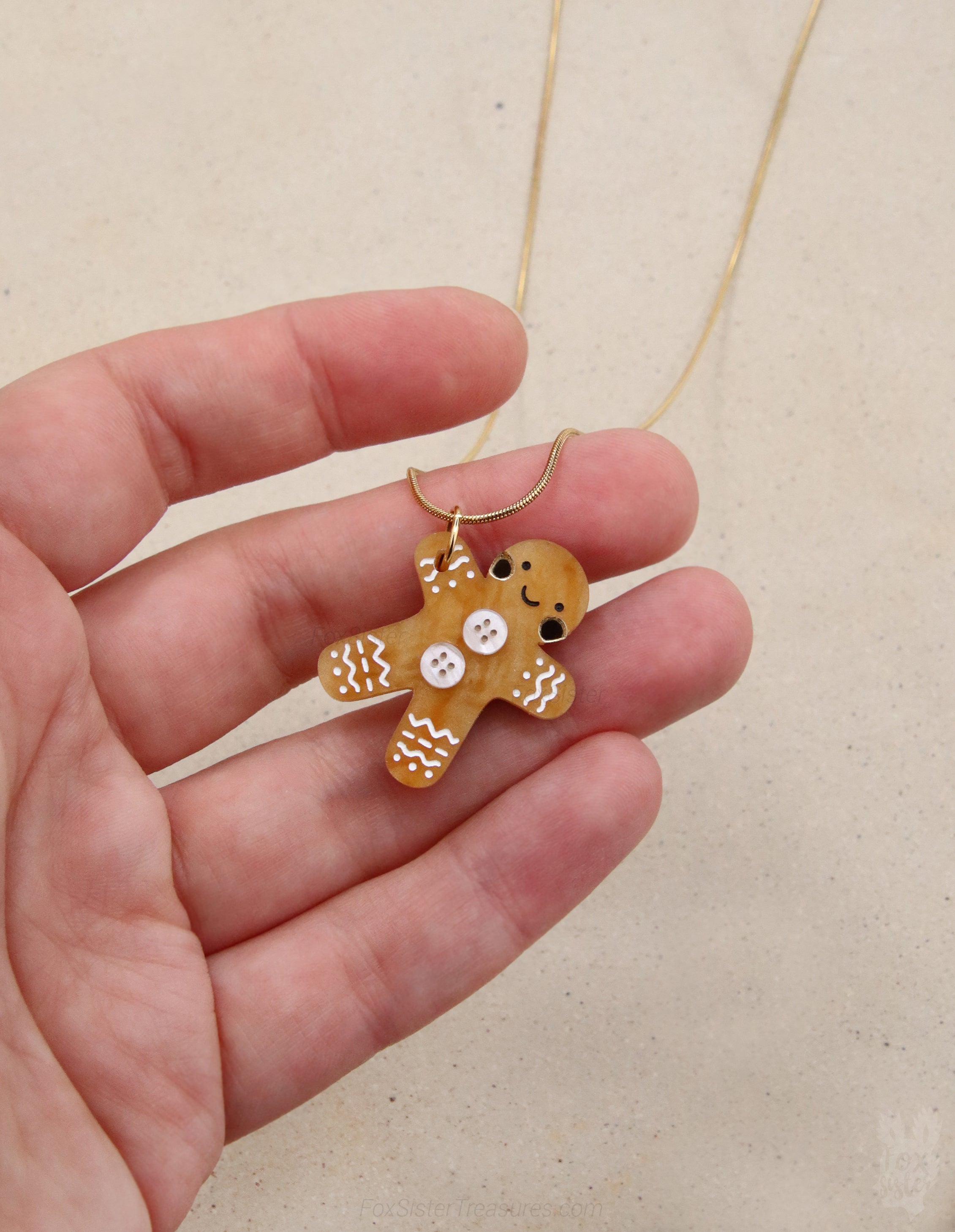 Gingerbread man - Necklace