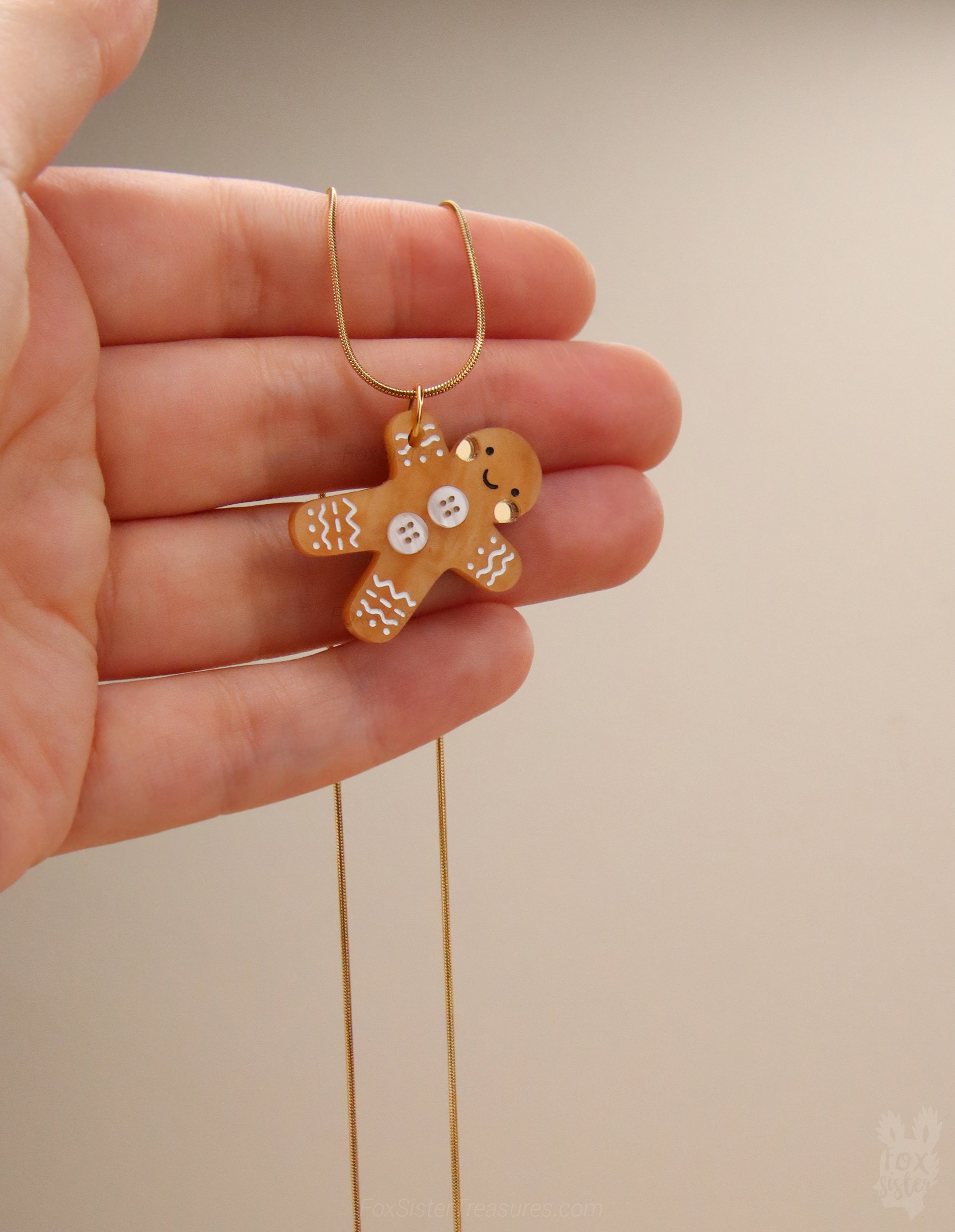 Gingerbread man - Necklace