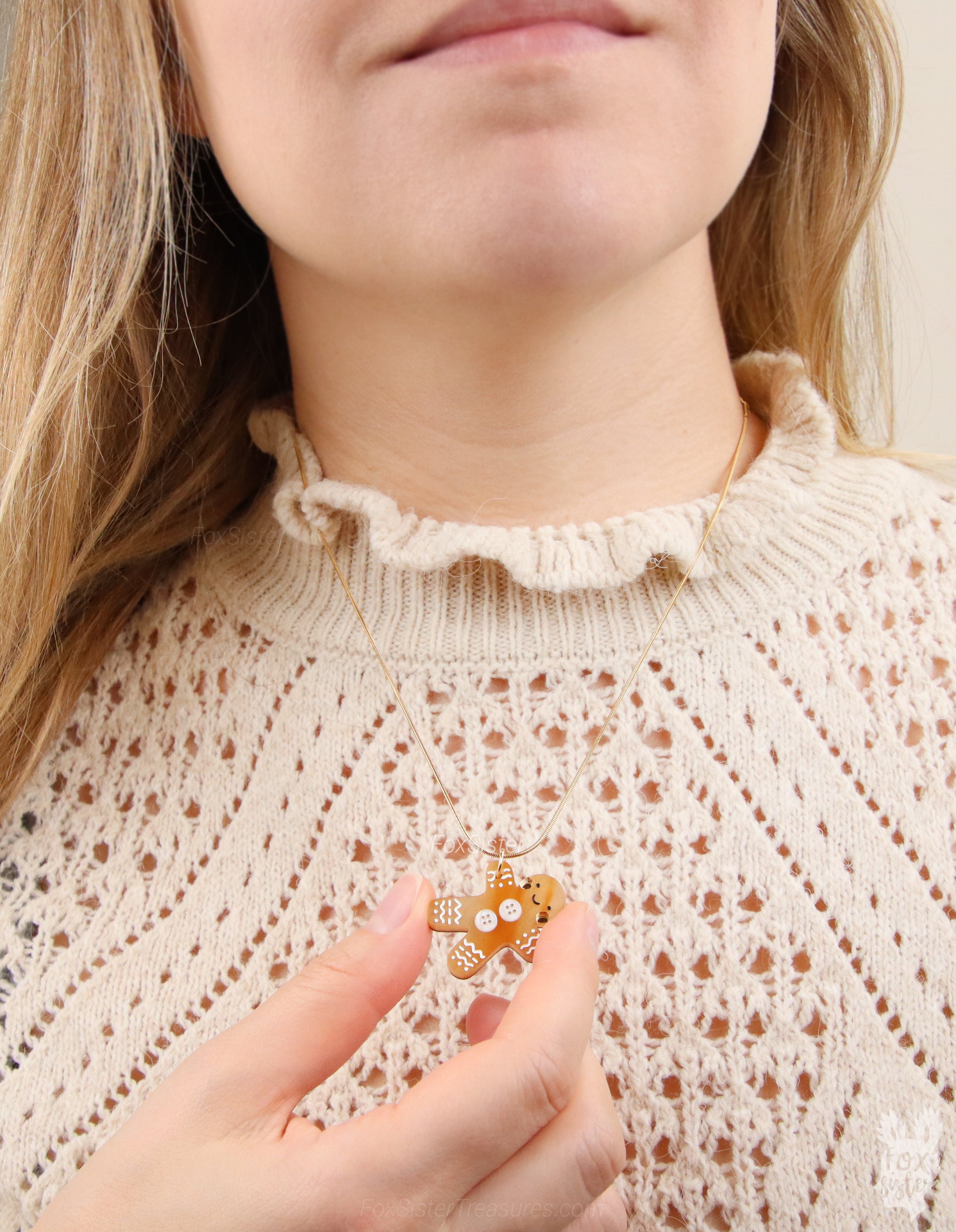 Gingerbread man - Necklace