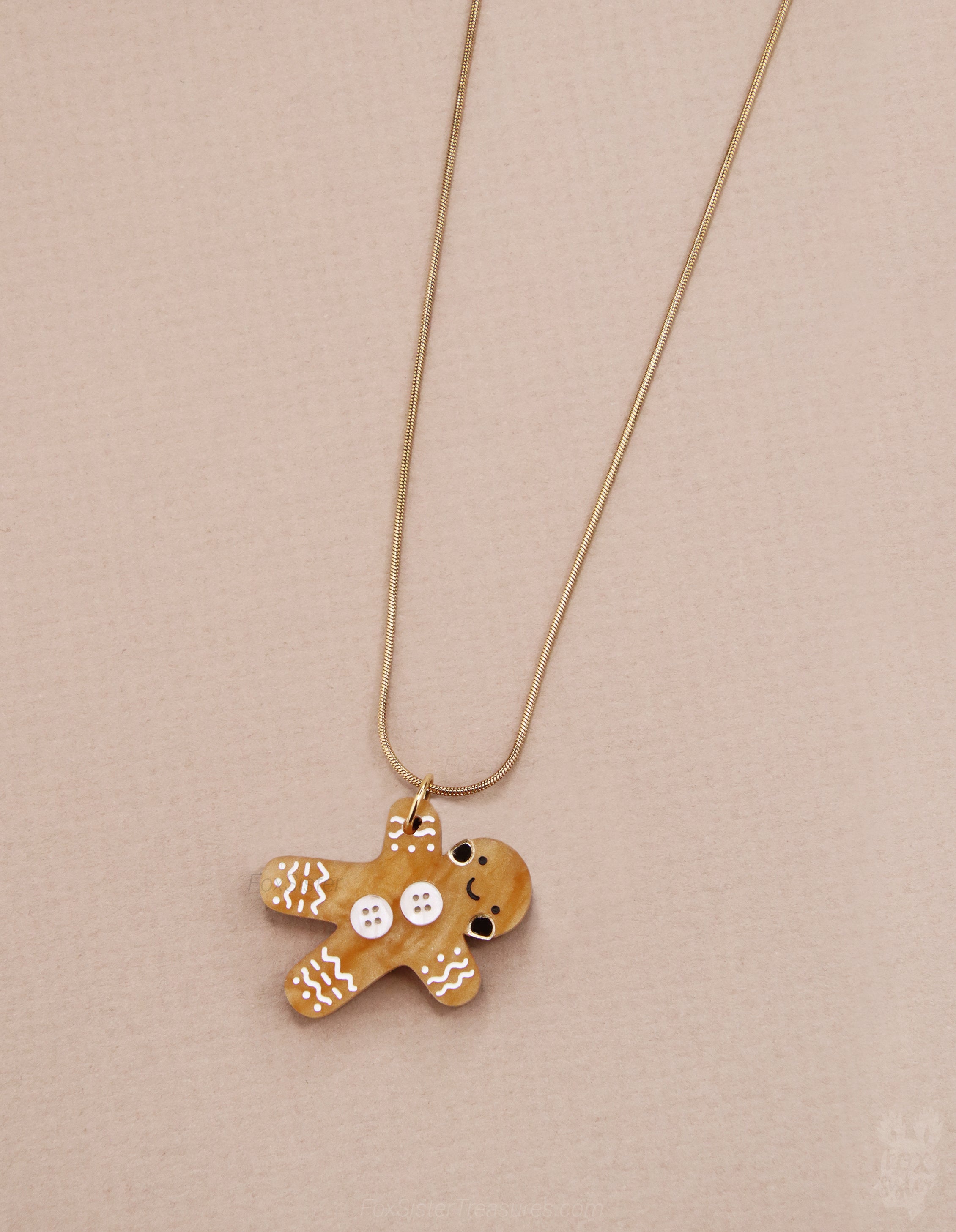 Gingerbread man - Necklace