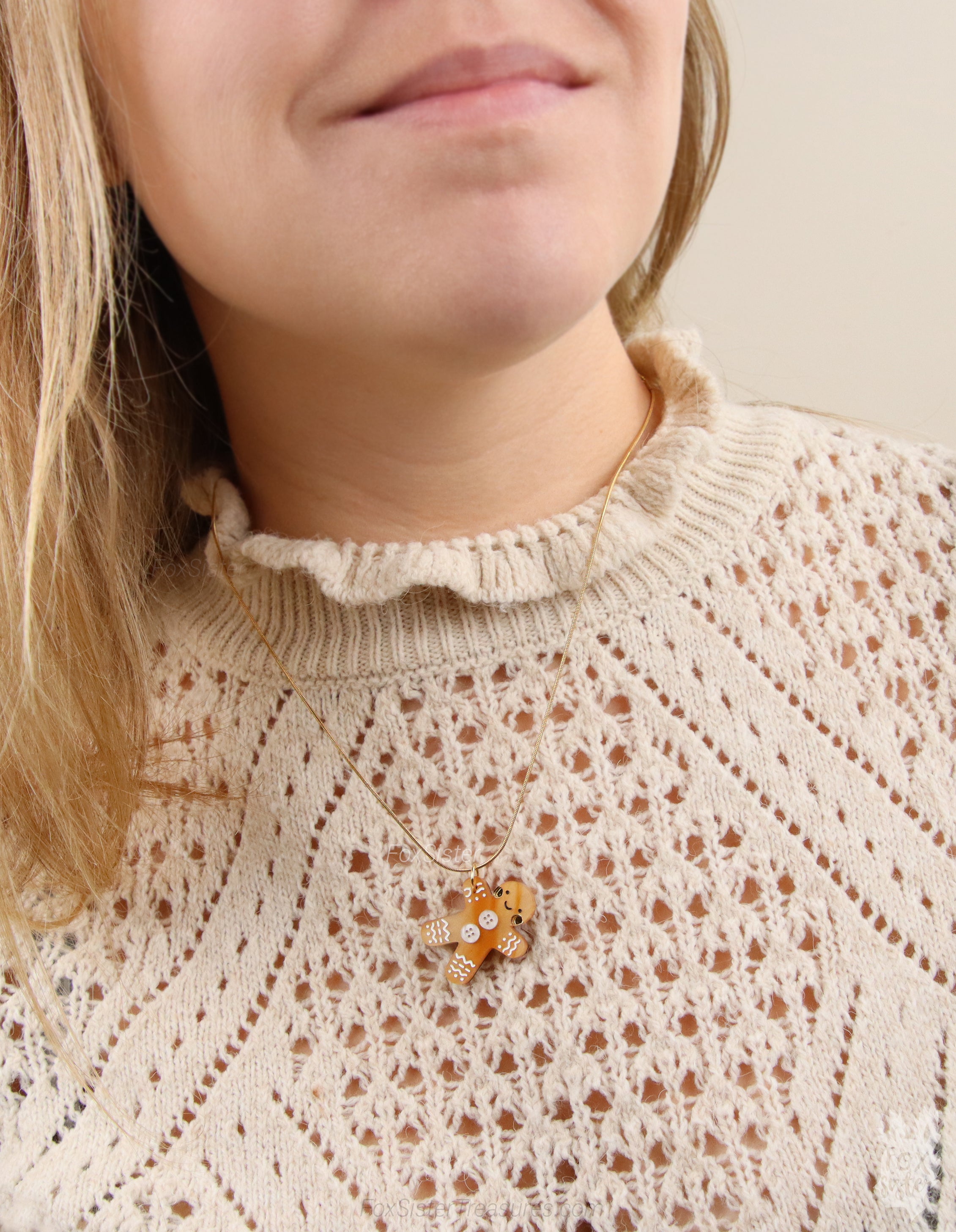 Gingerbread man - Necklace
