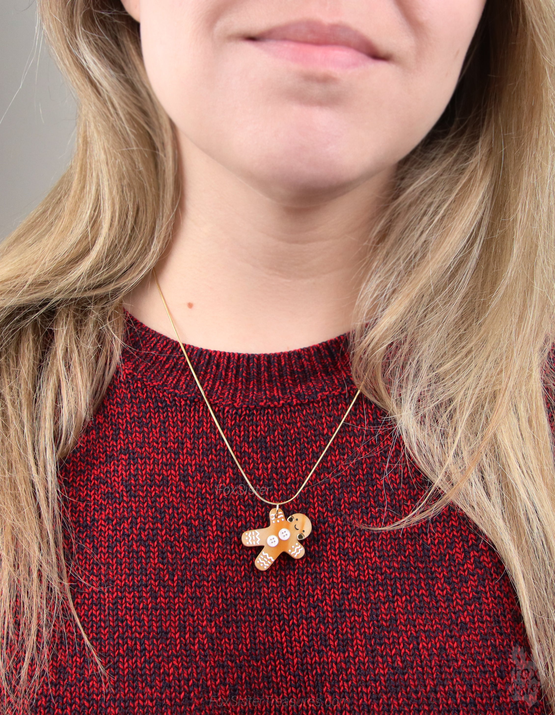 Gingerbread man - Necklace