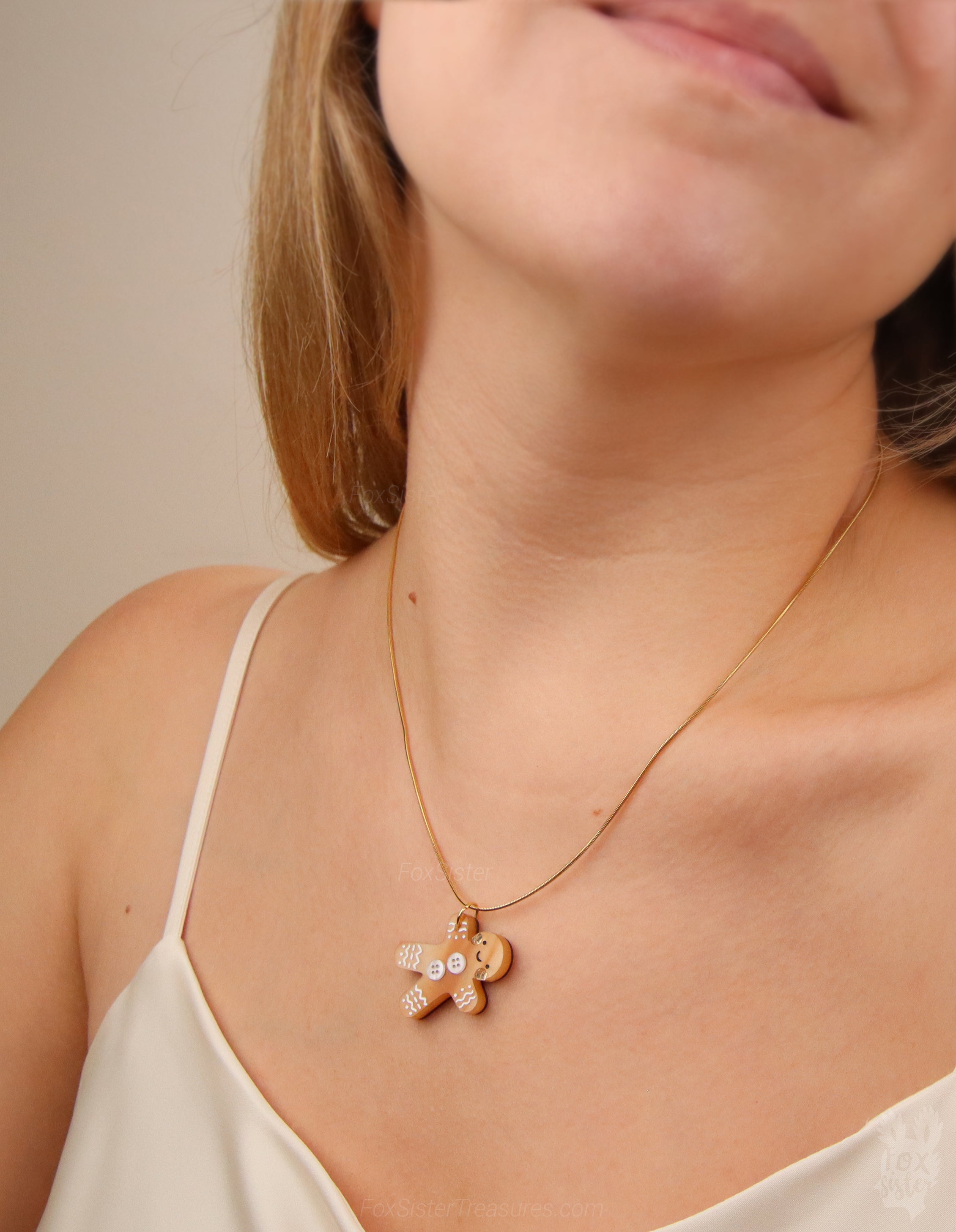 Gingerbread man - Necklace