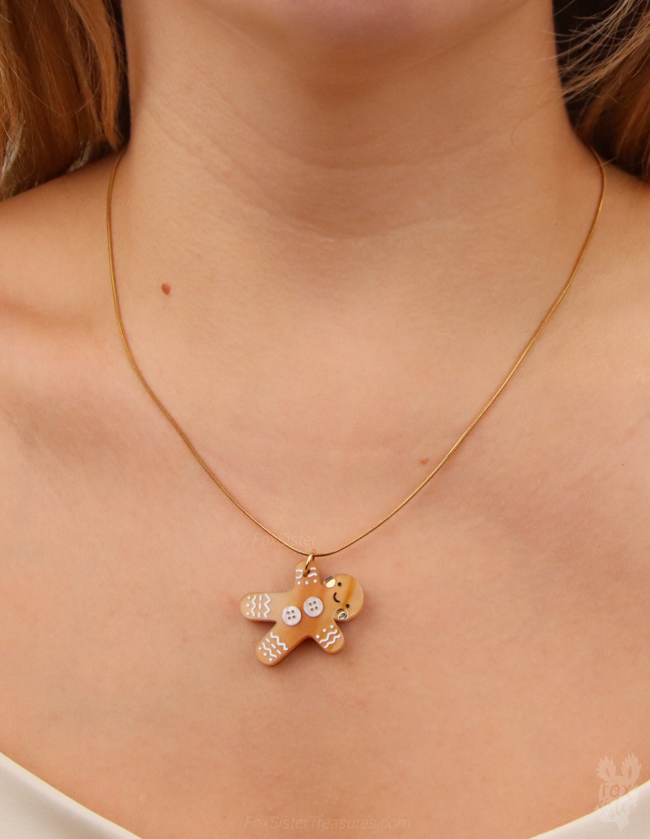 Gingerbread man - Necklace