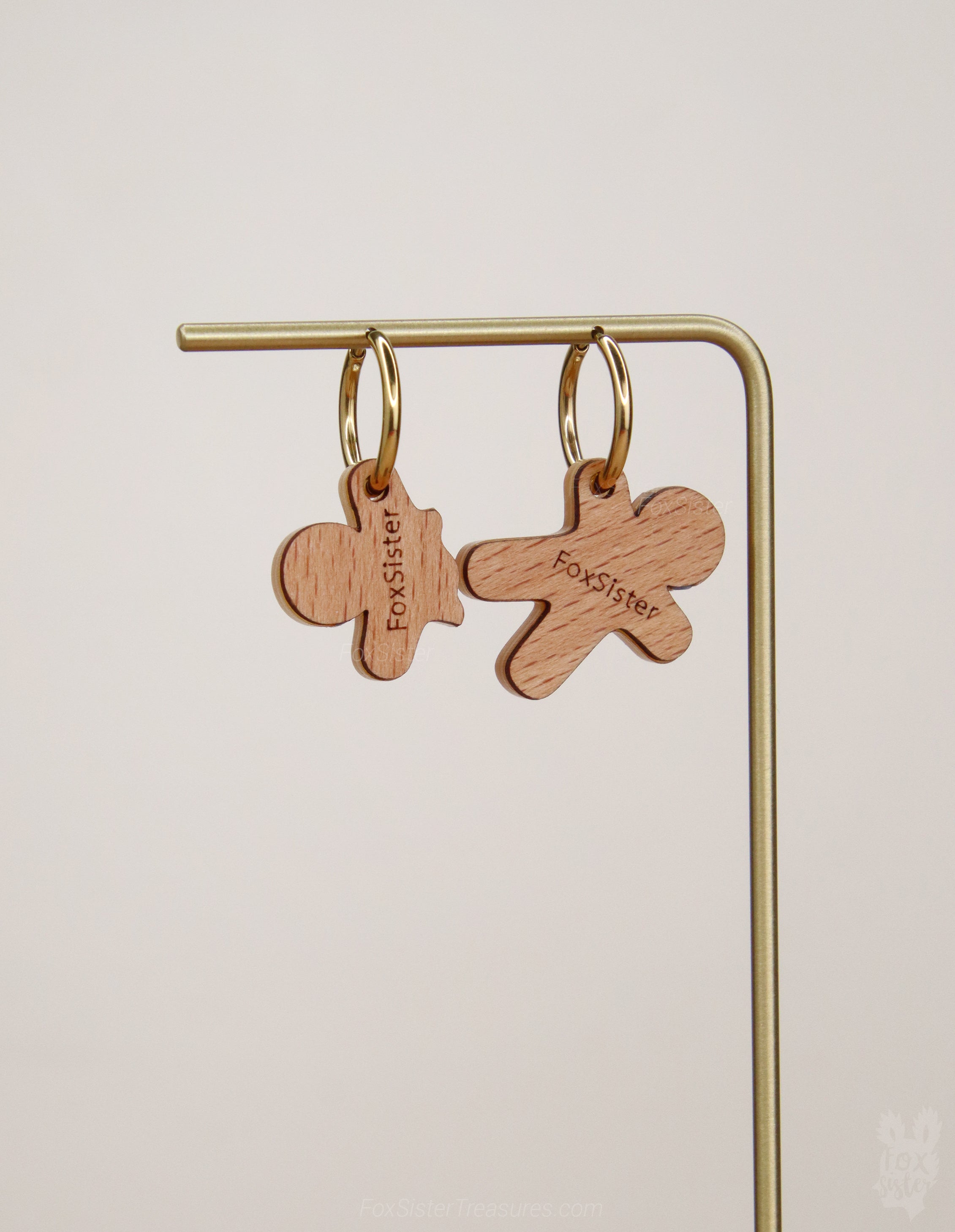 Gingerbread man and a half - Hoop Earrings