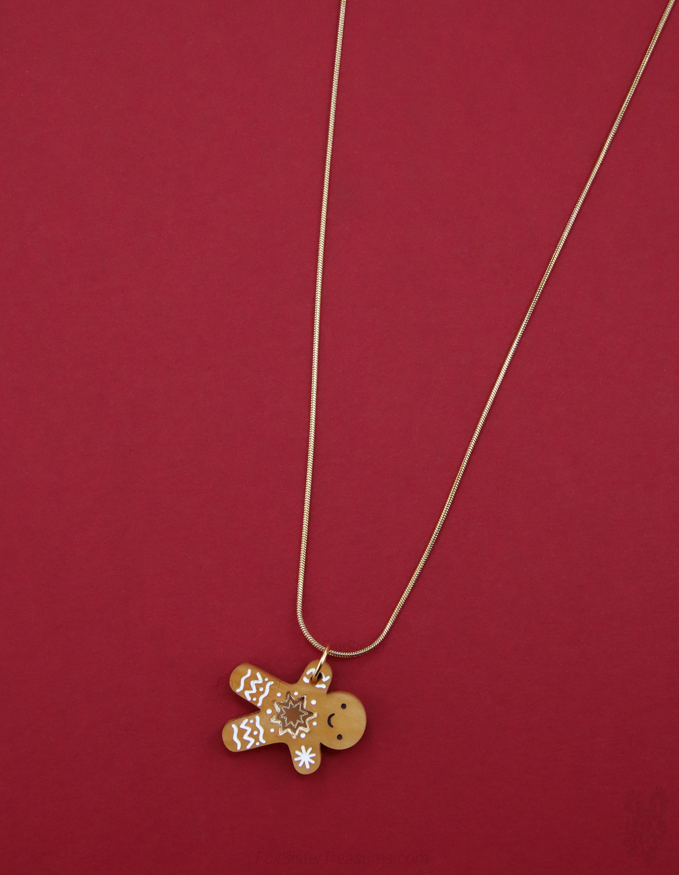 Gingerbread man - Mini - Necklace