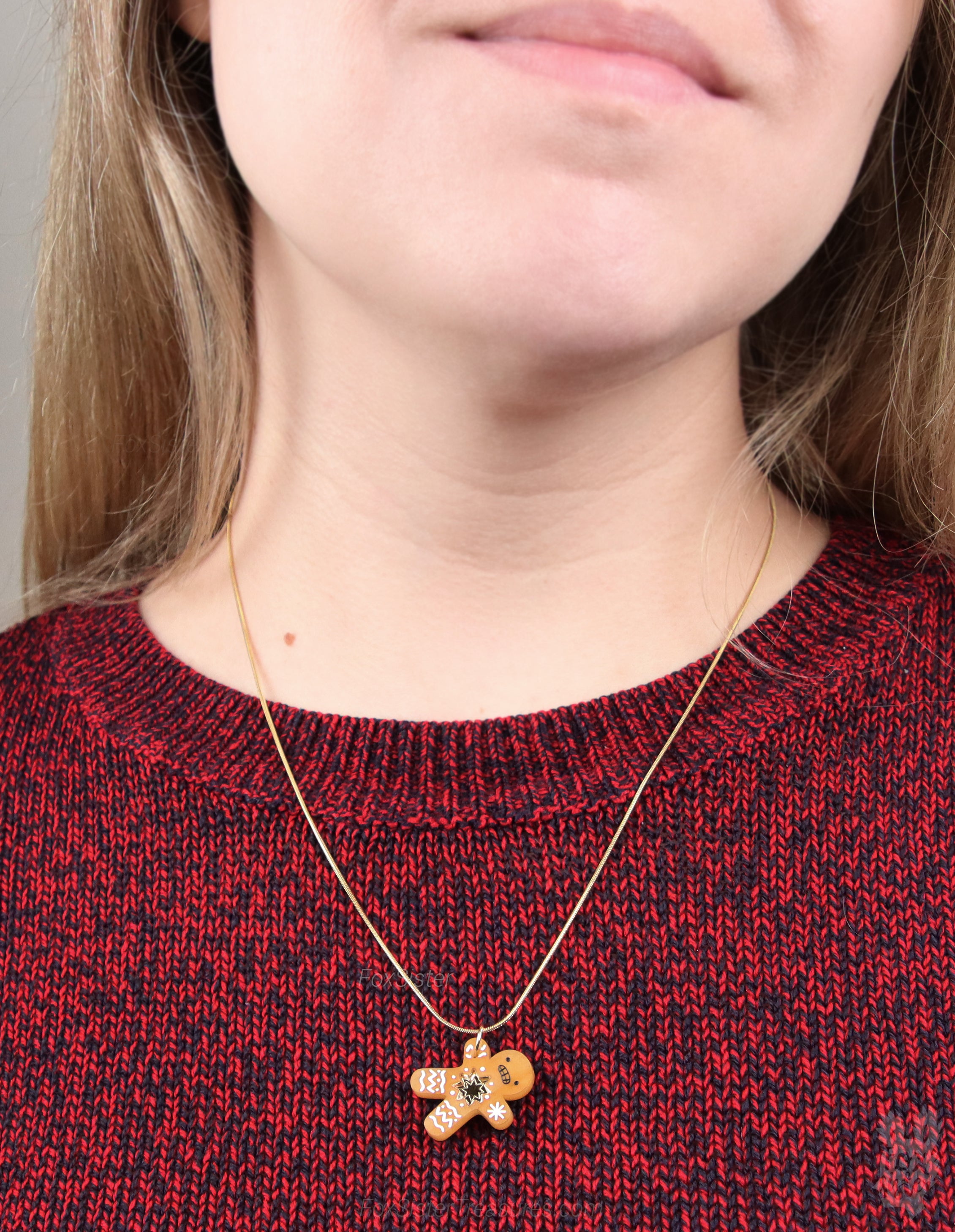 Awkward Gingerbread man - Mini - Necklace