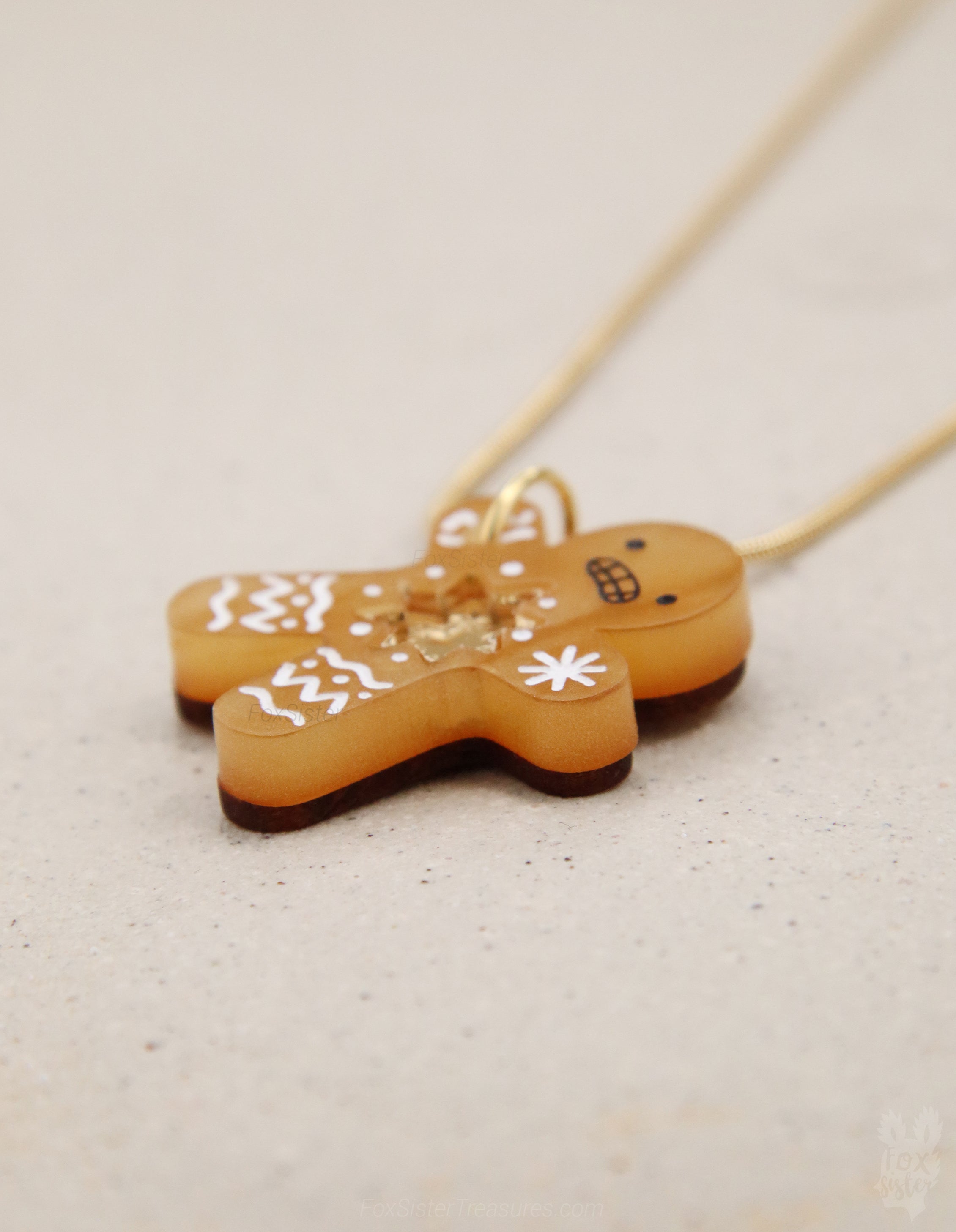 Awkward Gingerbread man - Mini - Necklace