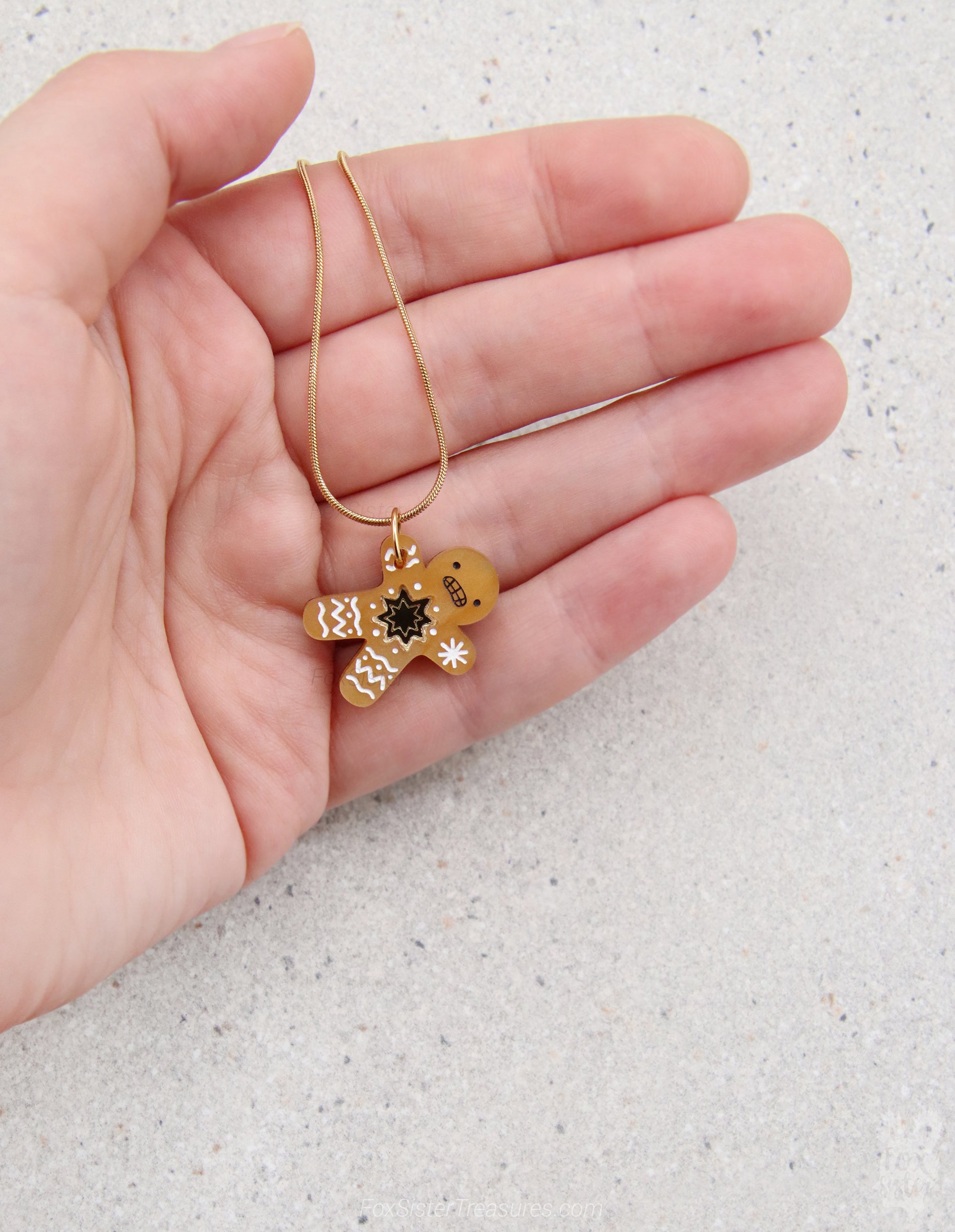 Awkward Gingerbread man - Mini - Necklace