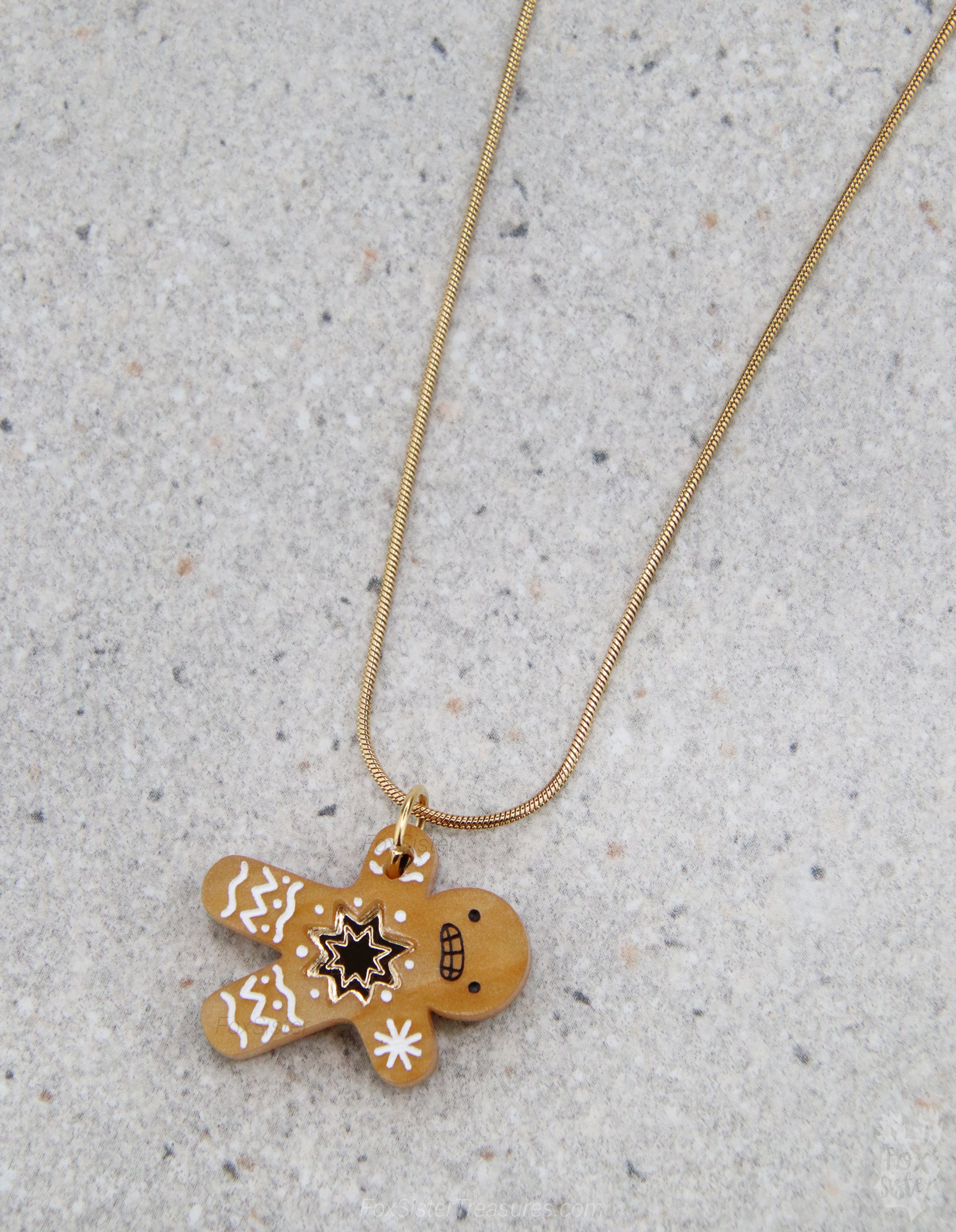 Awkward Gingerbread man - Mini - Necklace