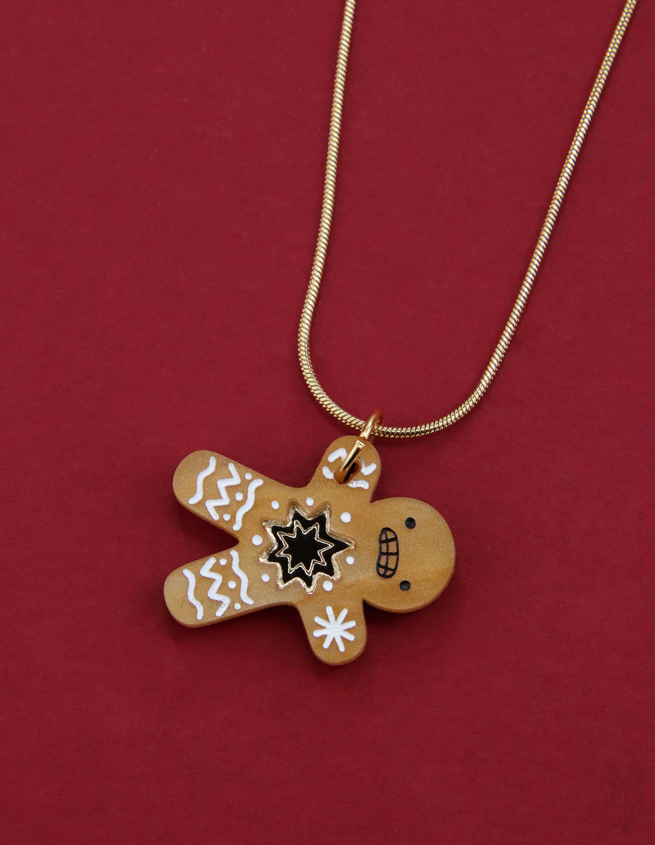Awkward Gingerbread man - Mini - Necklace