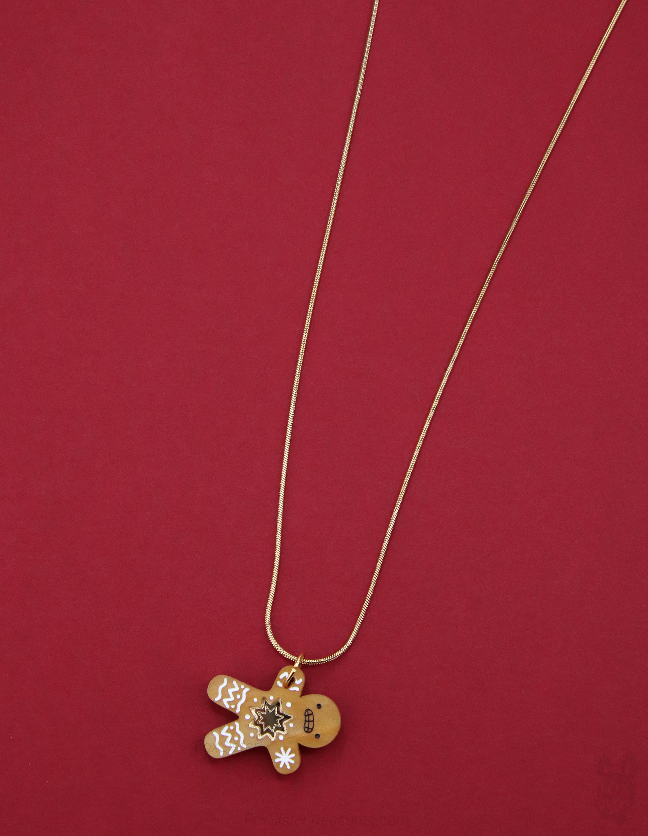 Awkward Gingerbread man - Mini - Necklace