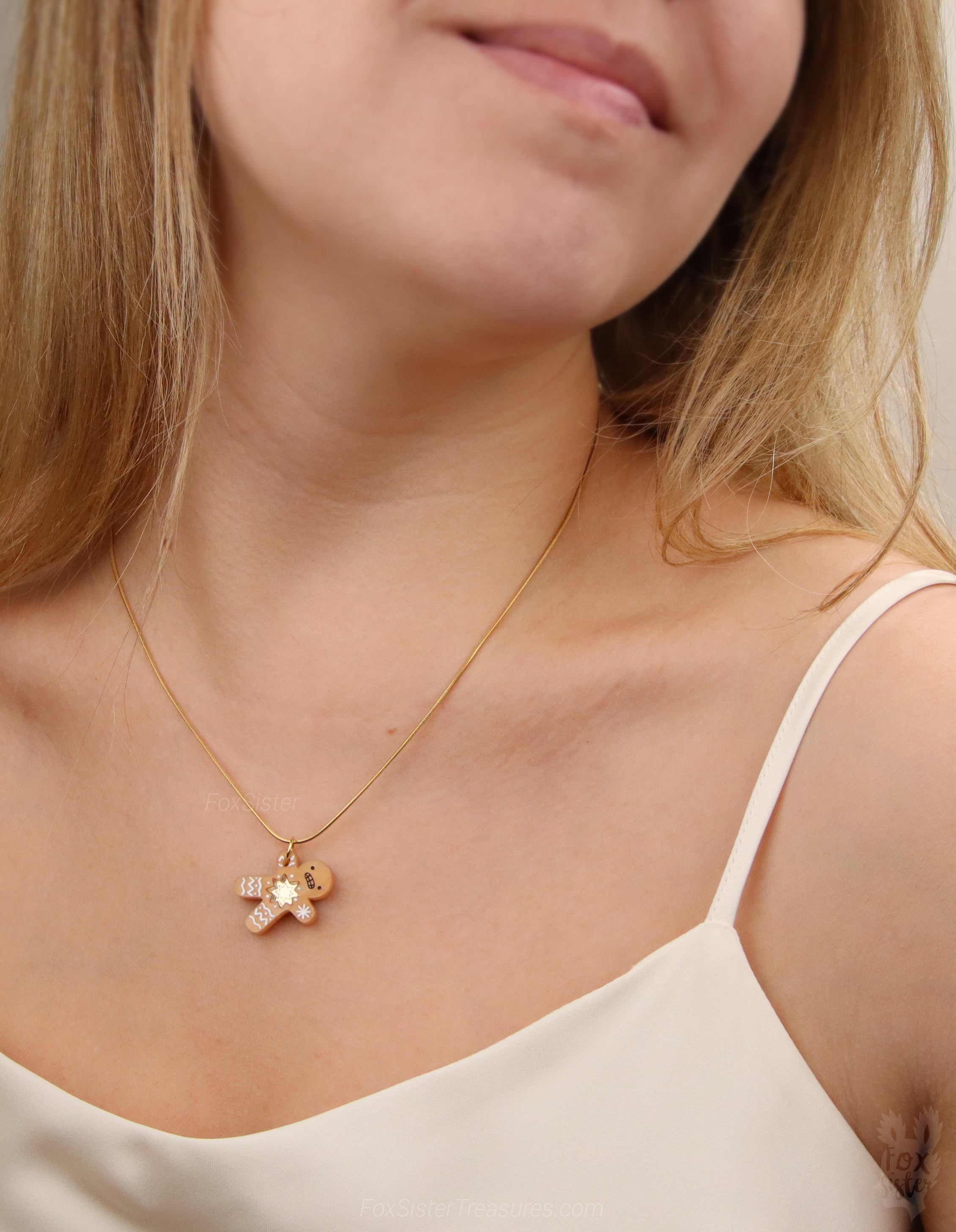 Awkward Gingerbread man - Mini - Necklace