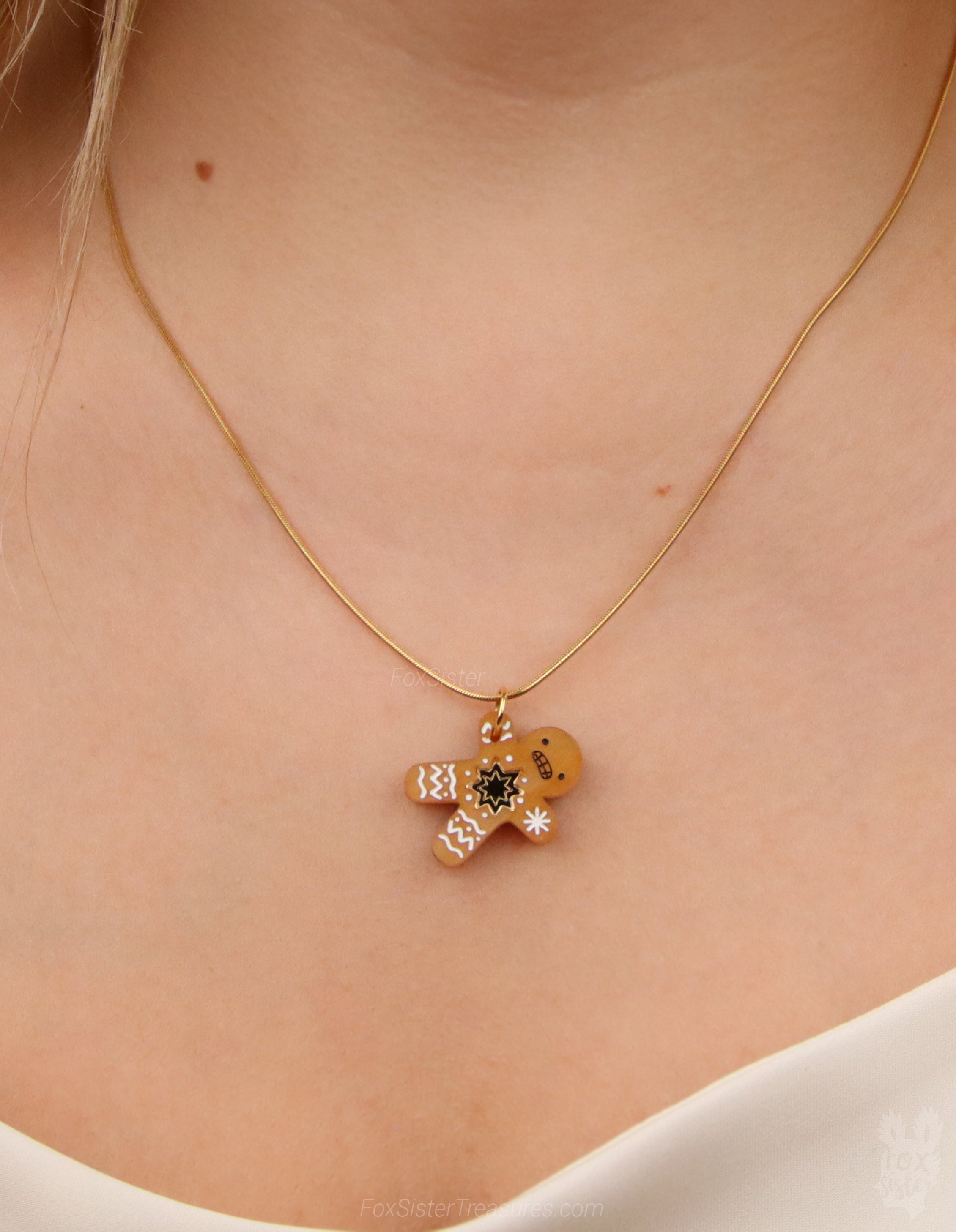 Awkward Gingerbread man - Mini - Necklace