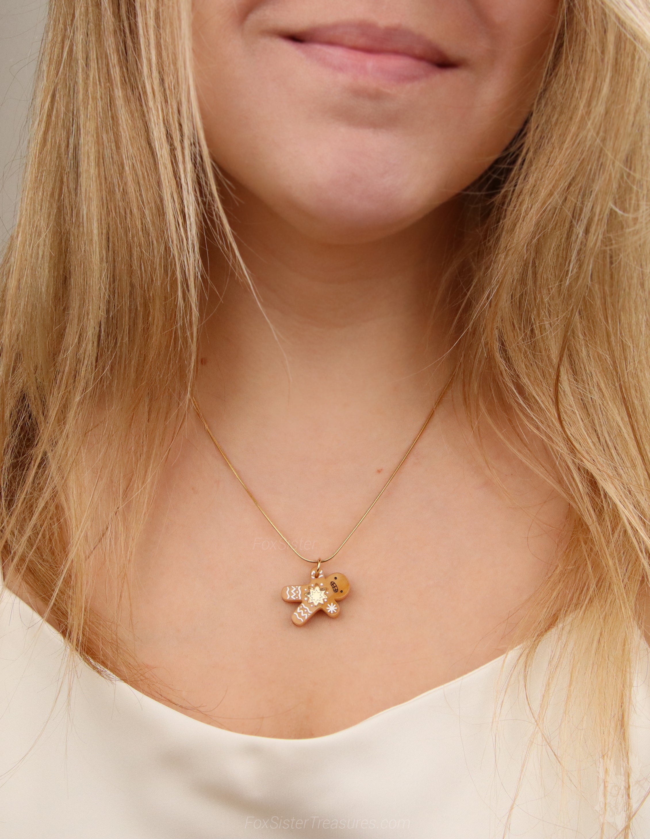 Awkward Gingerbread man - Mini - Necklace