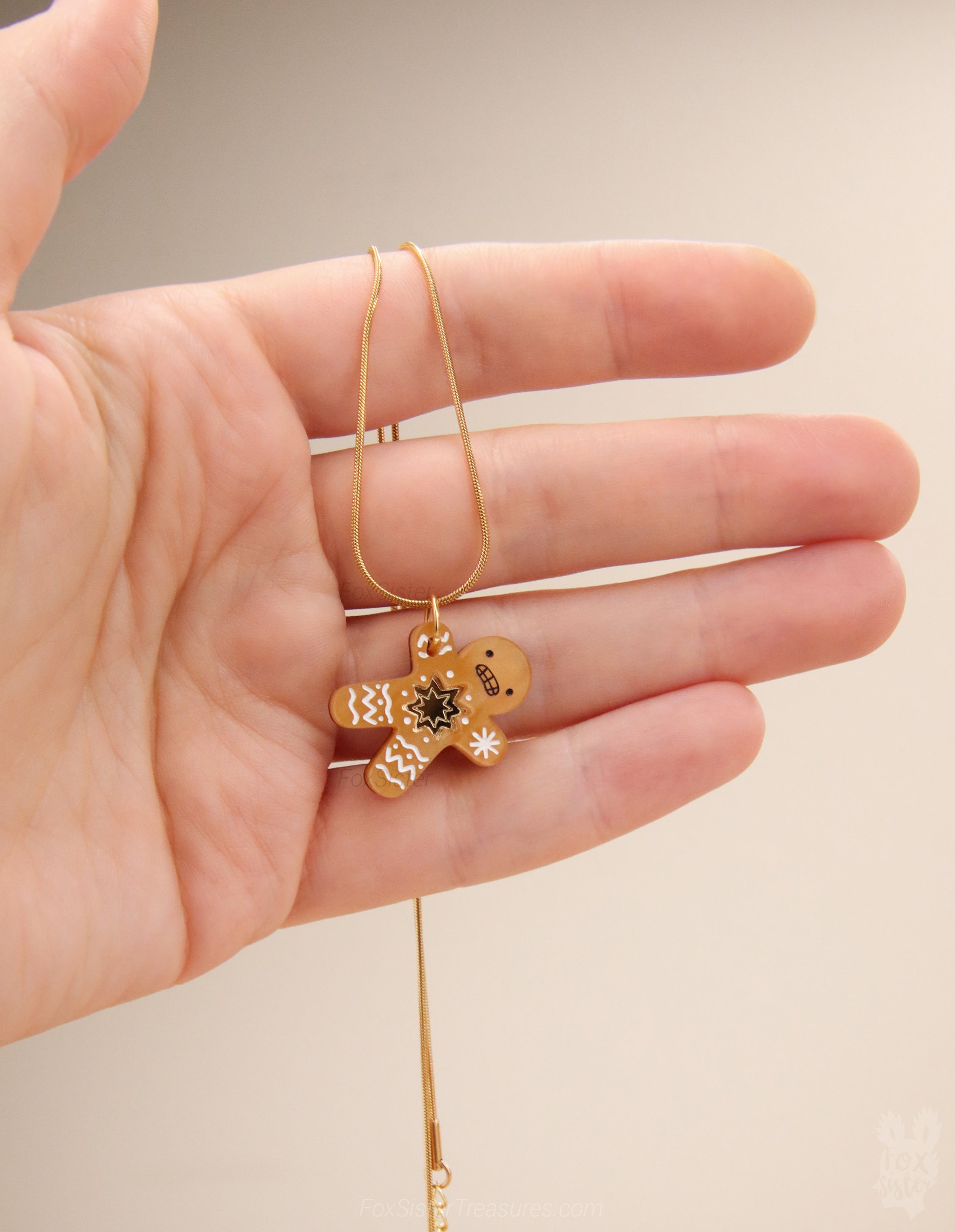 Awkward Gingerbread man - Mini - Necklace