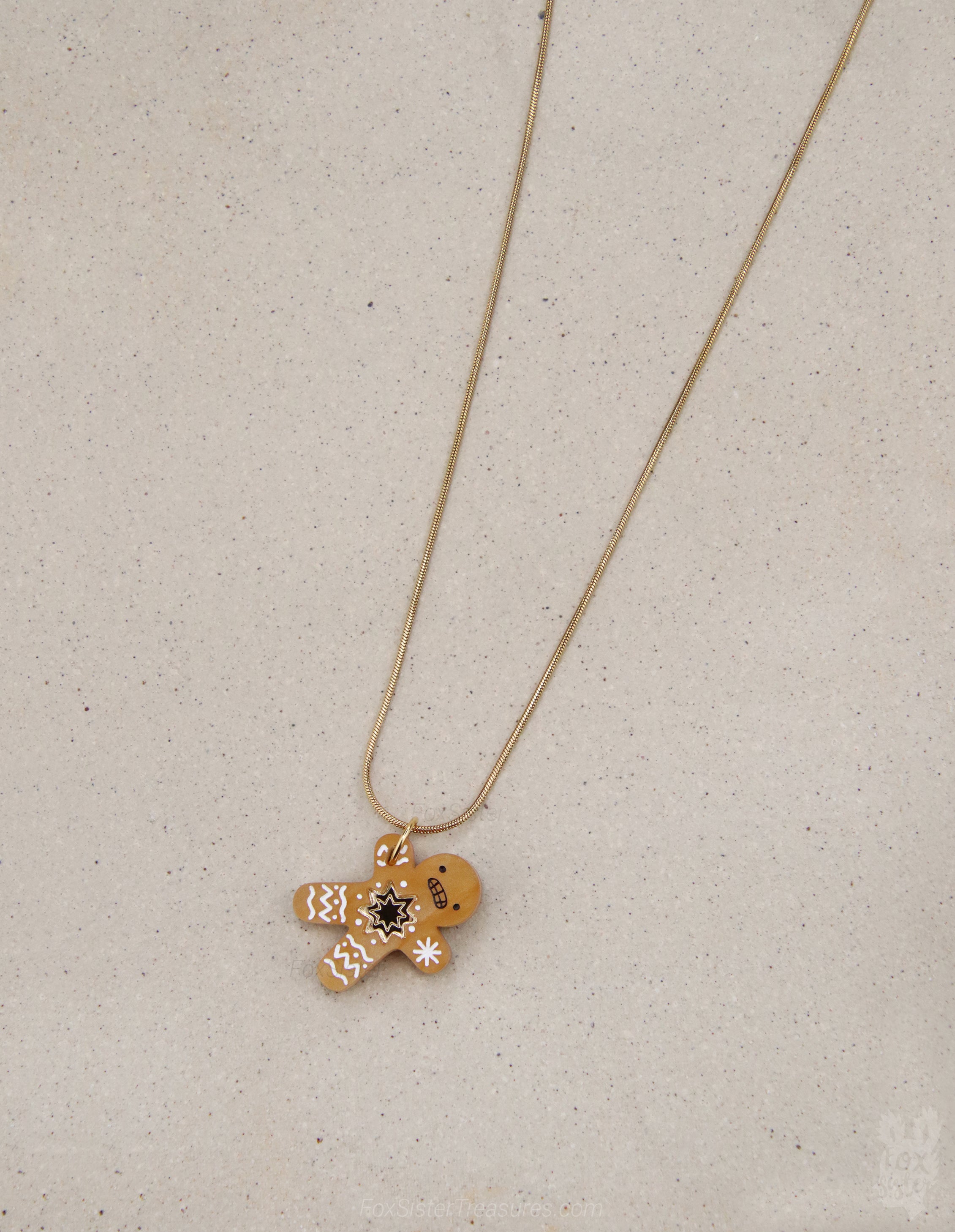 Awkward Gingerbread man - Mini - Necklace