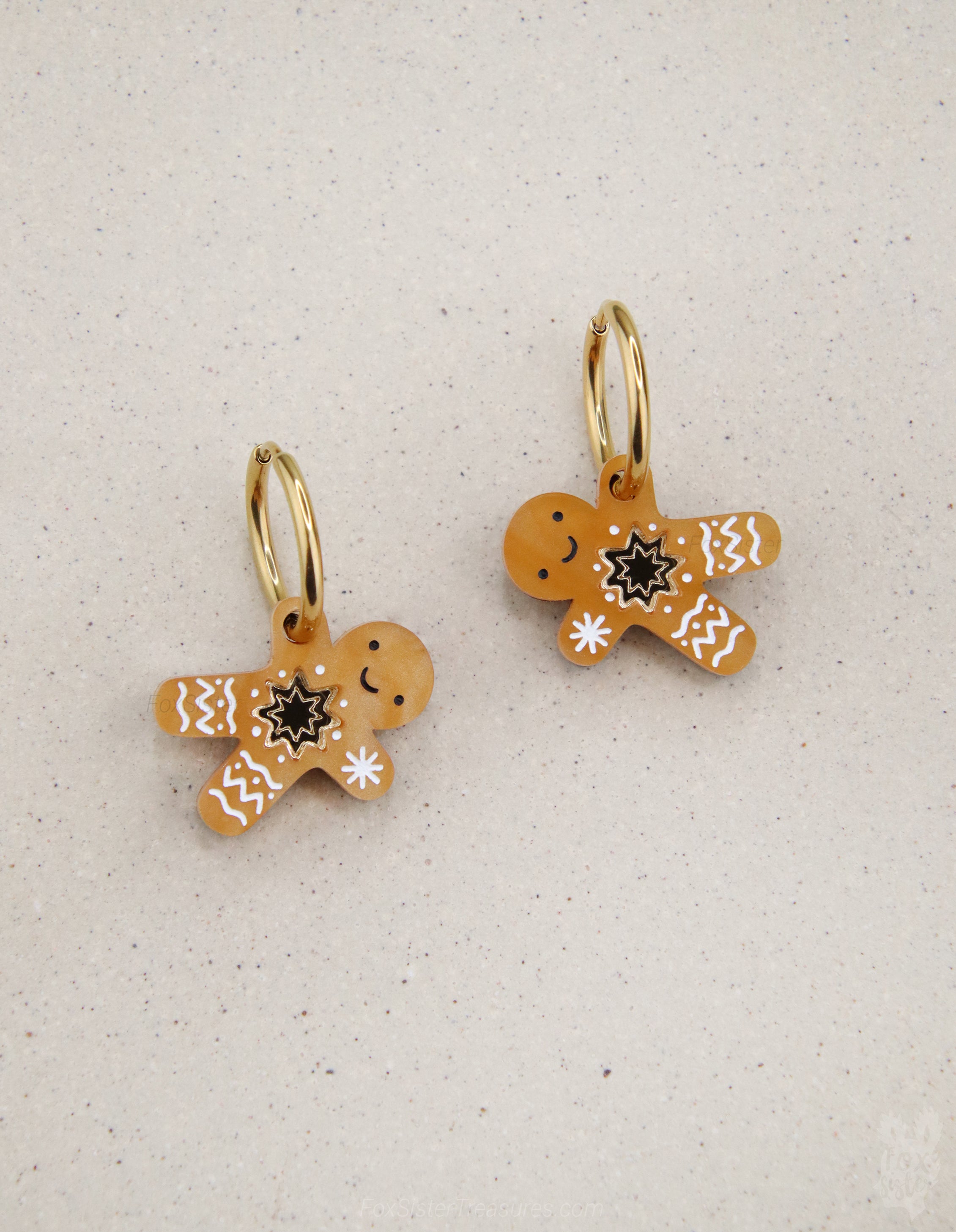 Gingerbread man - Mini - Hoop Earrings