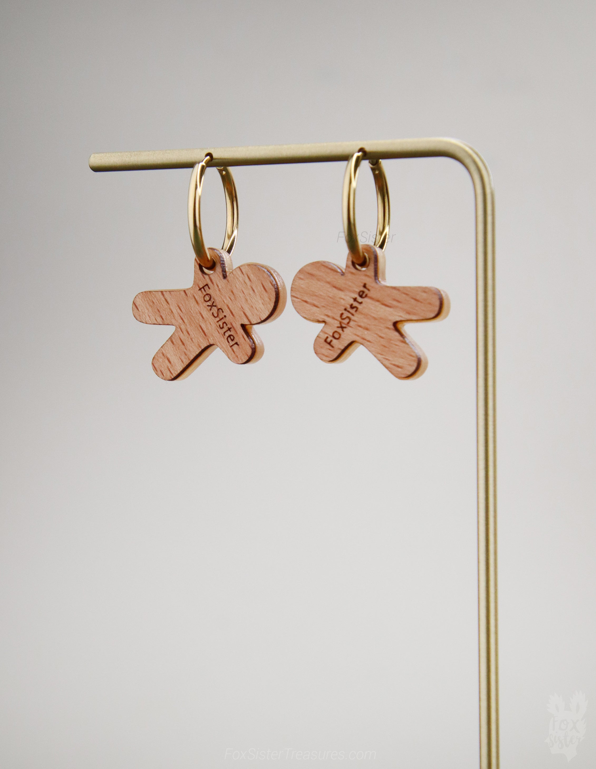 Gingerbread man - Mini - Hoop Earrings