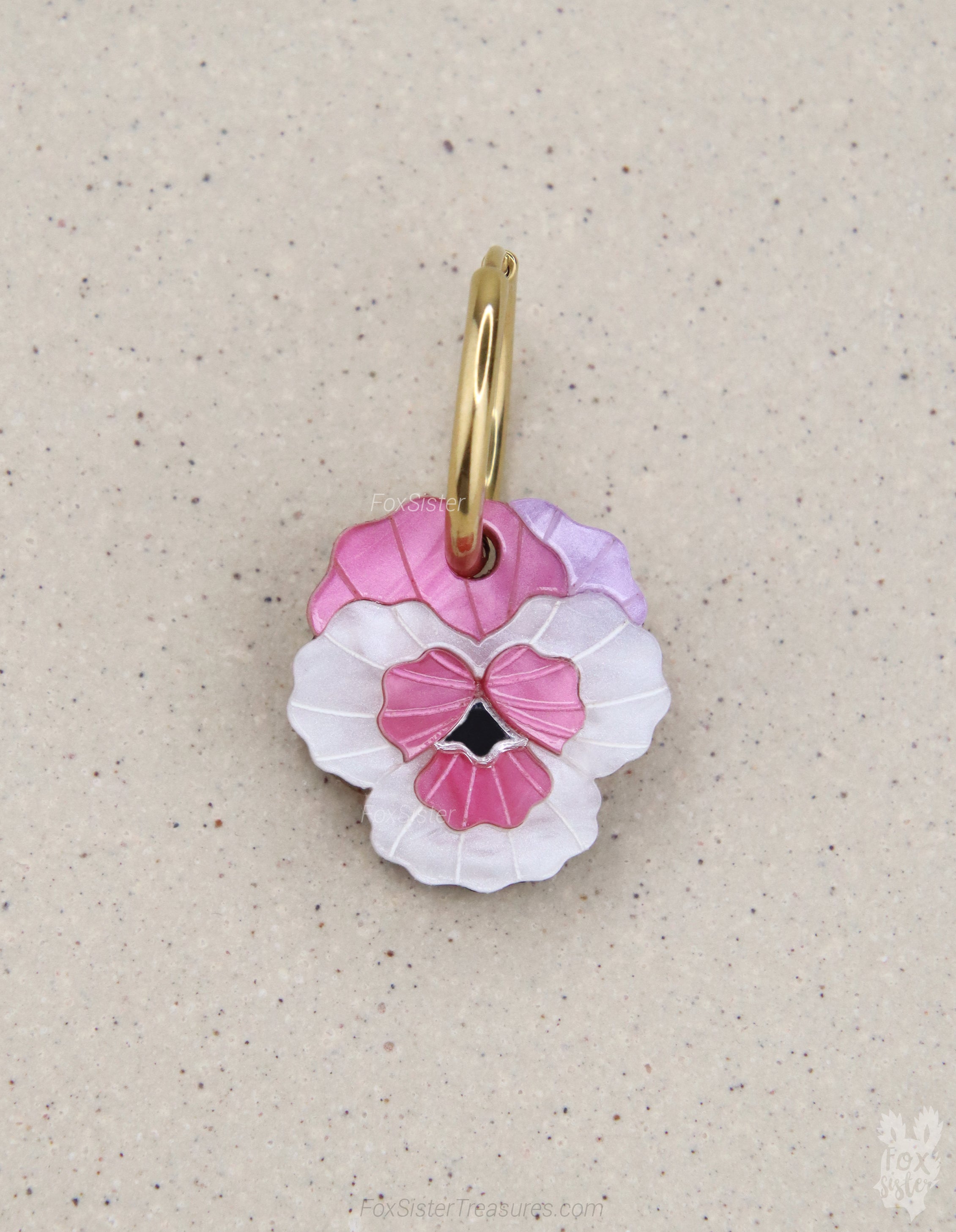 Pansy flowers  - Mix & Match Earrings