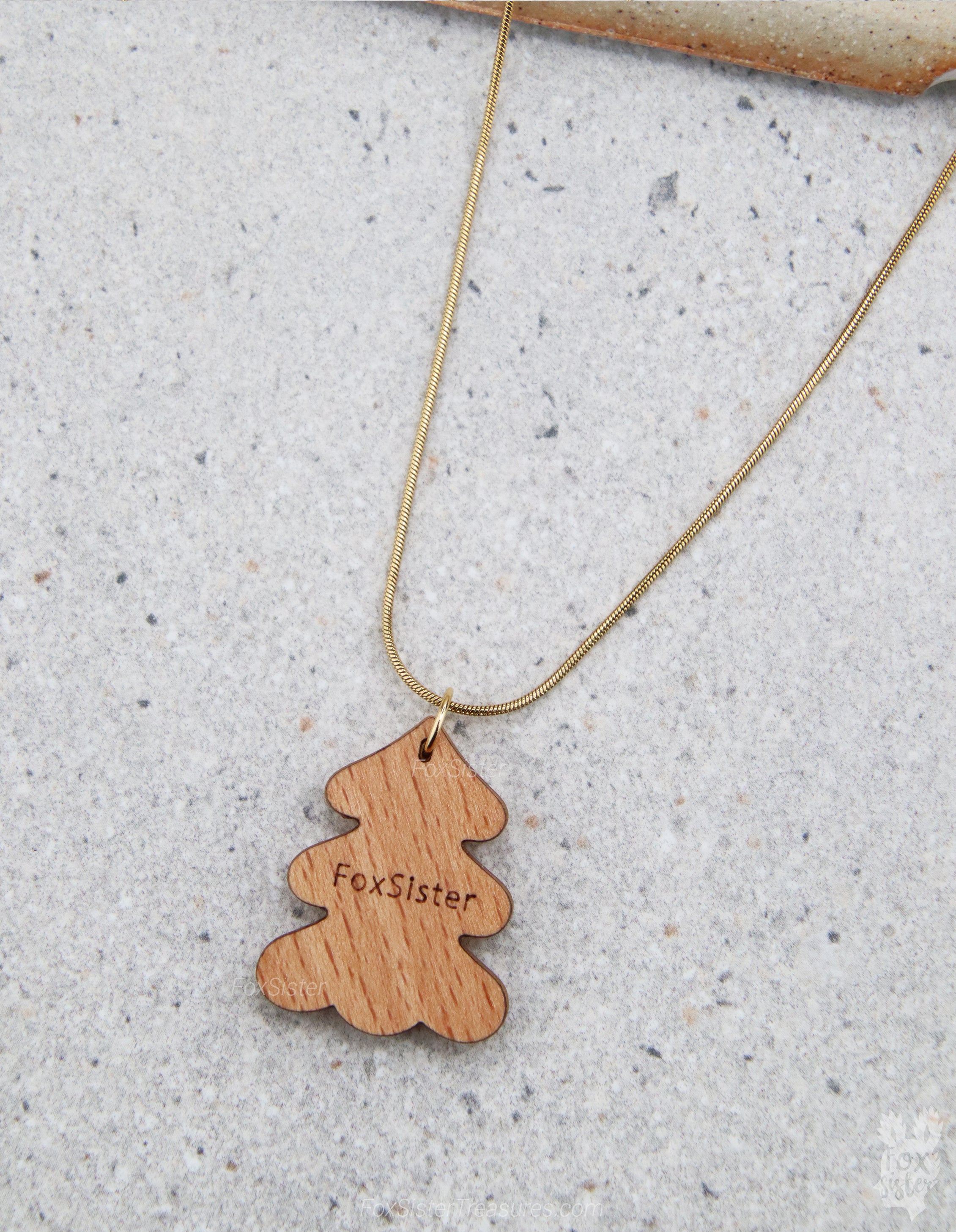 Gingerbread Christmas tree - Necklace