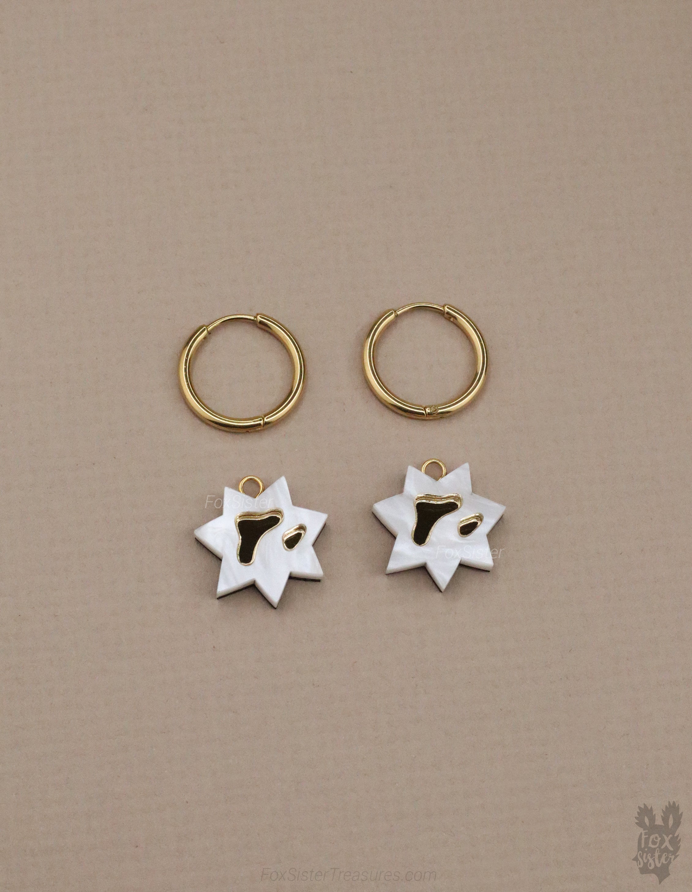 Small Stars - Hoop Earrings